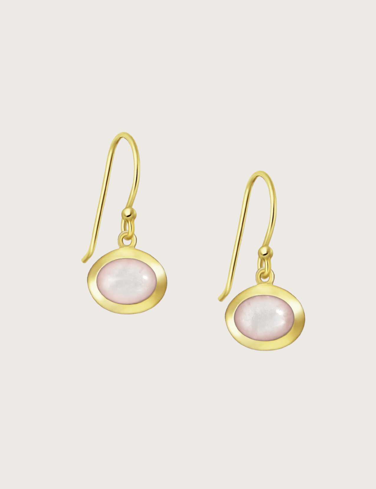 The Hush Gold Vermeil Rose Quartz Earrings - Molten Store