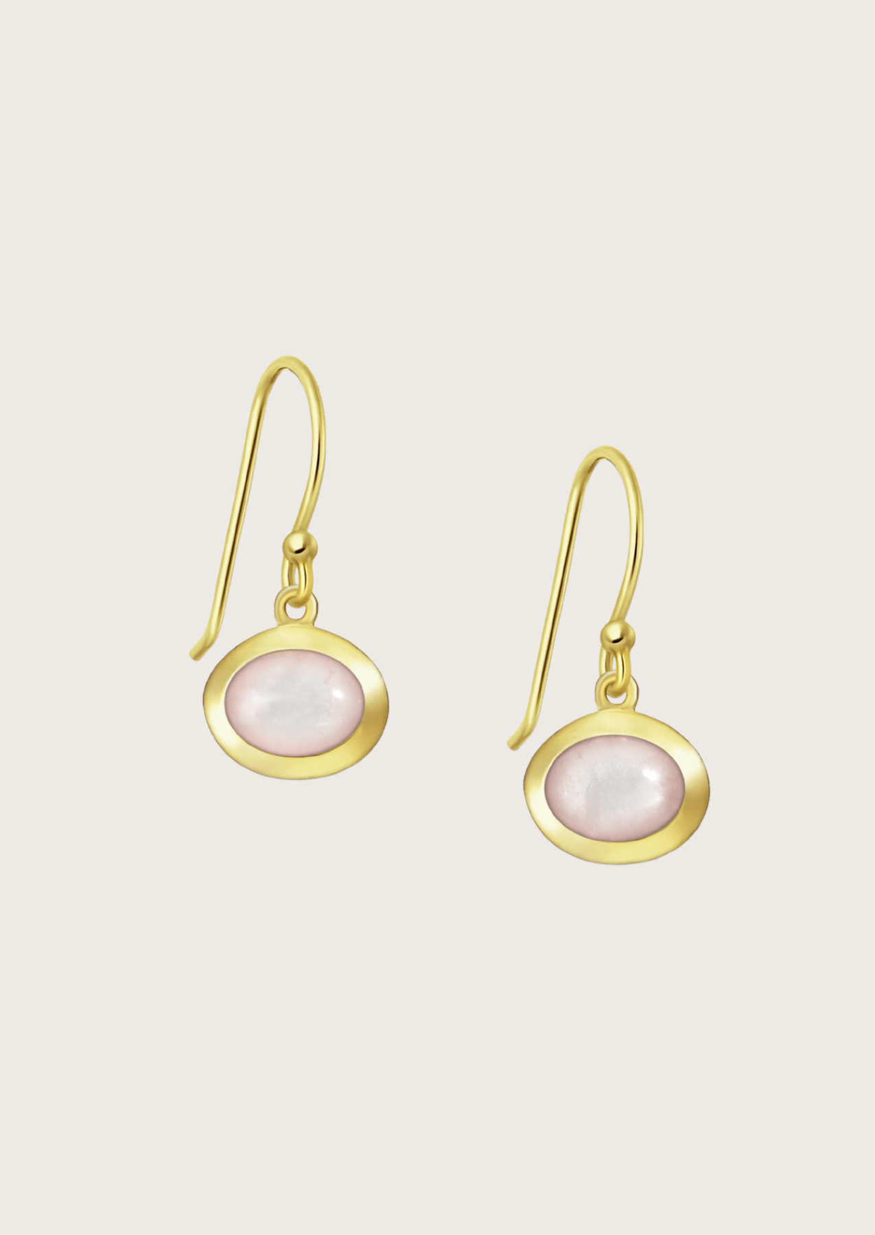 The Hush Gold Vermeil Rose Quartz Earrings - Molten Store