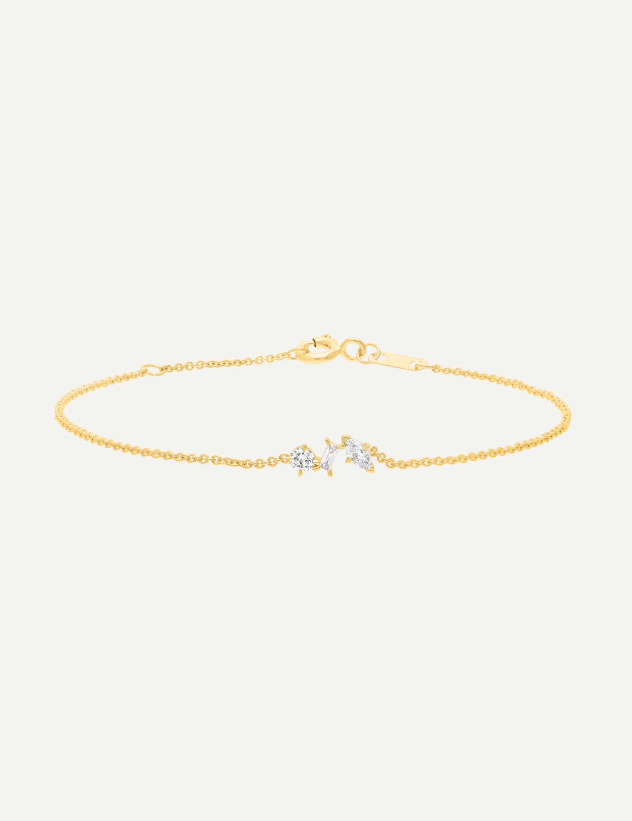 The Ida 9ct Gold Diamond Trio Bracelet - Molten Store