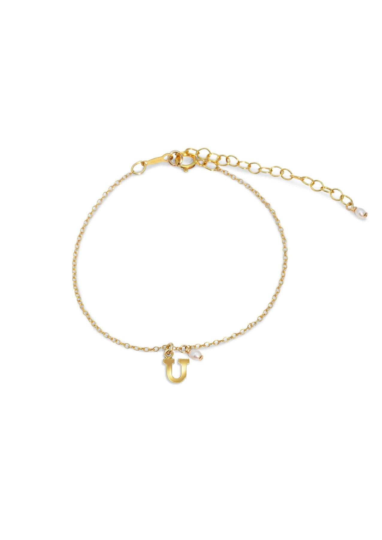 The Initial 14ct Gold Filled Charm Bracelet – Molten Store