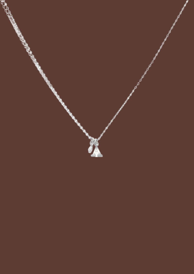 The Initial Silver Charm Necklace - Molten Store