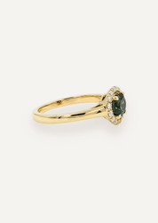 The Iris Ring with 0.98ct Oval Cut Parti Sapphire (1.12ct TCW) - Molten Store
