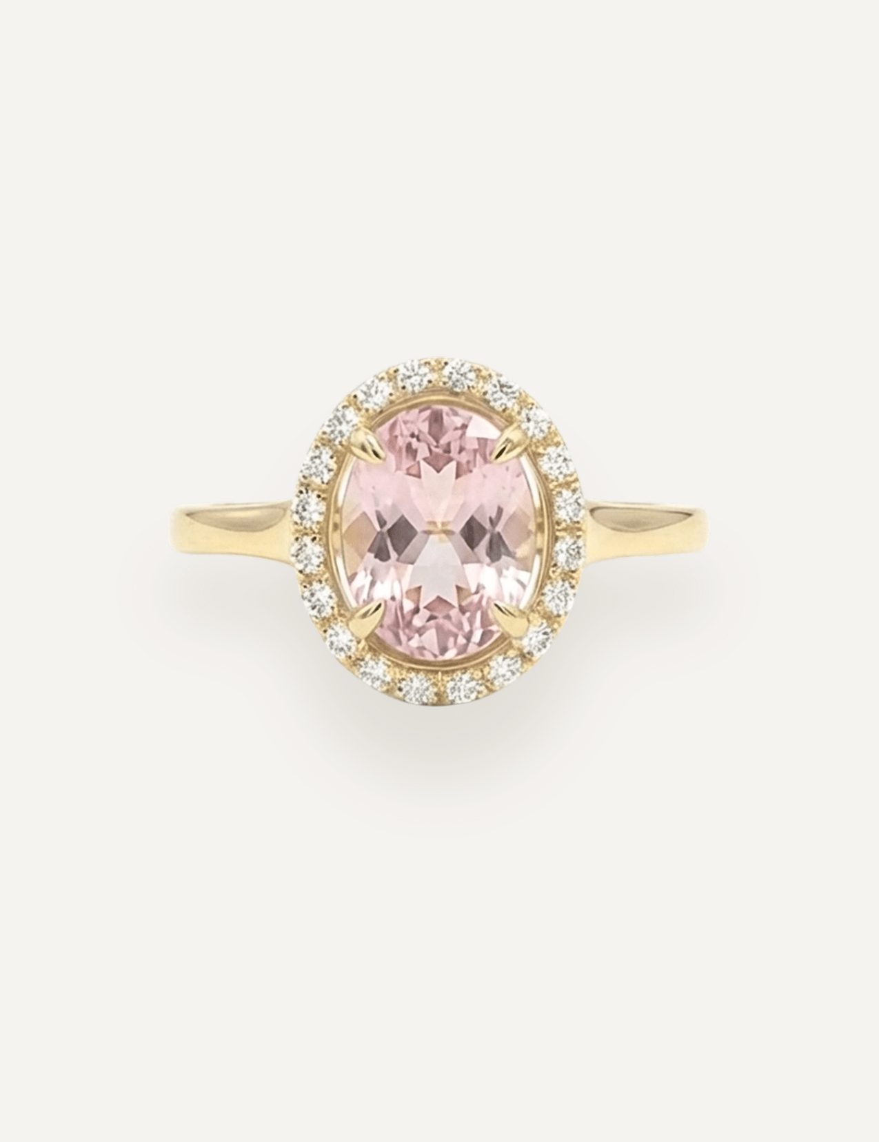 The Iris Ring with 2.30ct Oval Morganite (2.45ct TCW) - Molten Store