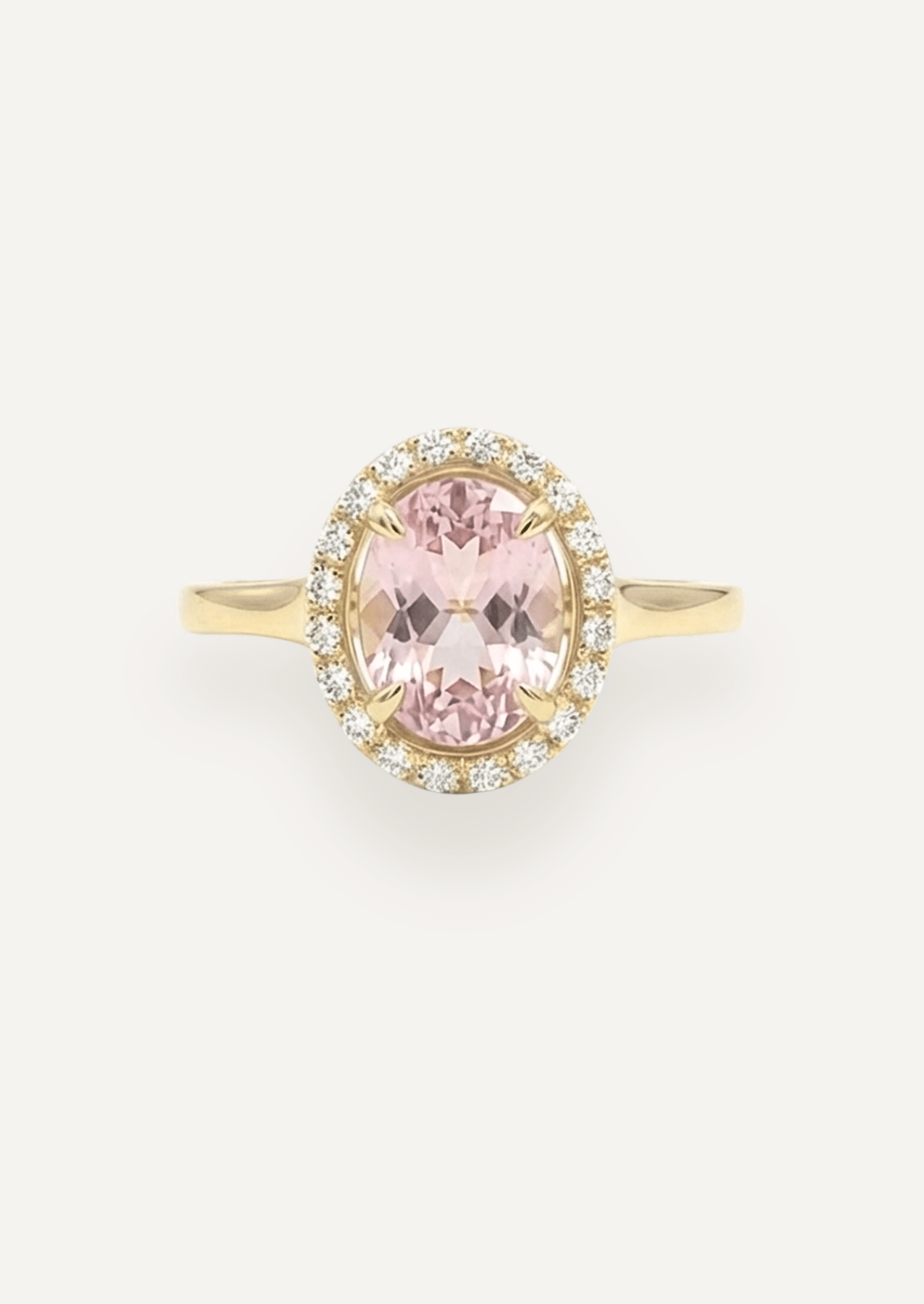 The Iris Ring with 2.30ct Oval Morganite (2.45ct TCW) - Molten Store