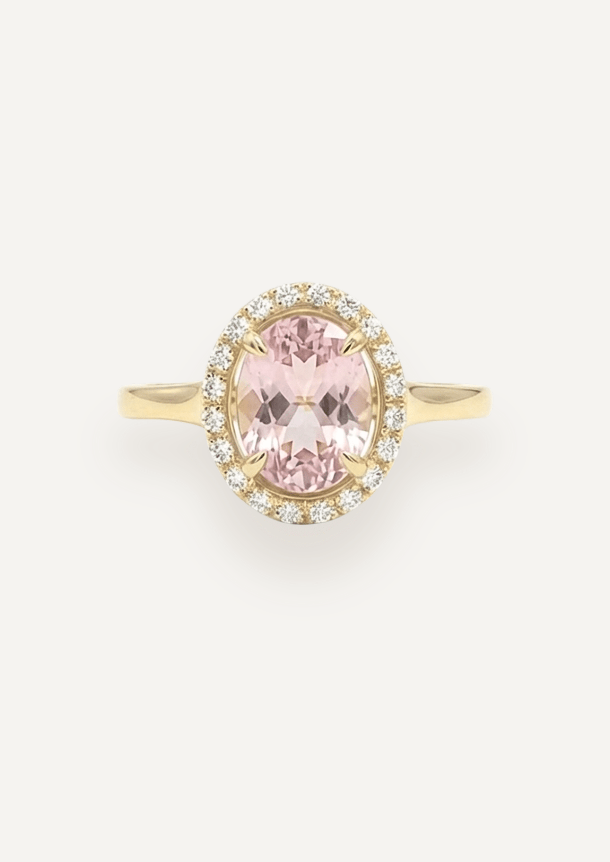The Iris Ring with 2.30ct Oval Morganite (2.45ct TCW) - Molten Store