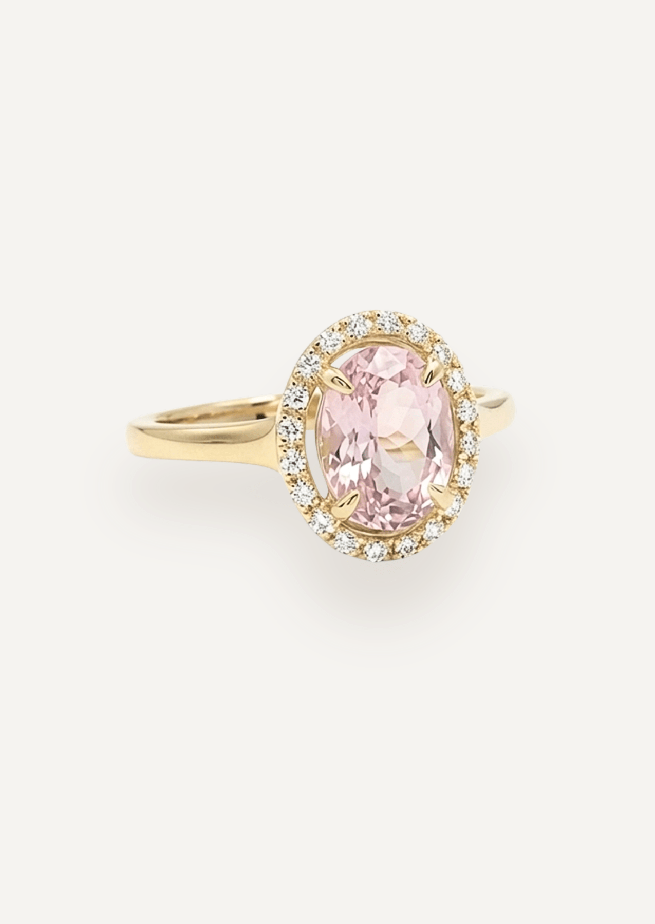 The Iris Ring with 2.30ct Oval Morganite (2.45ct TCW) - Molten Store
