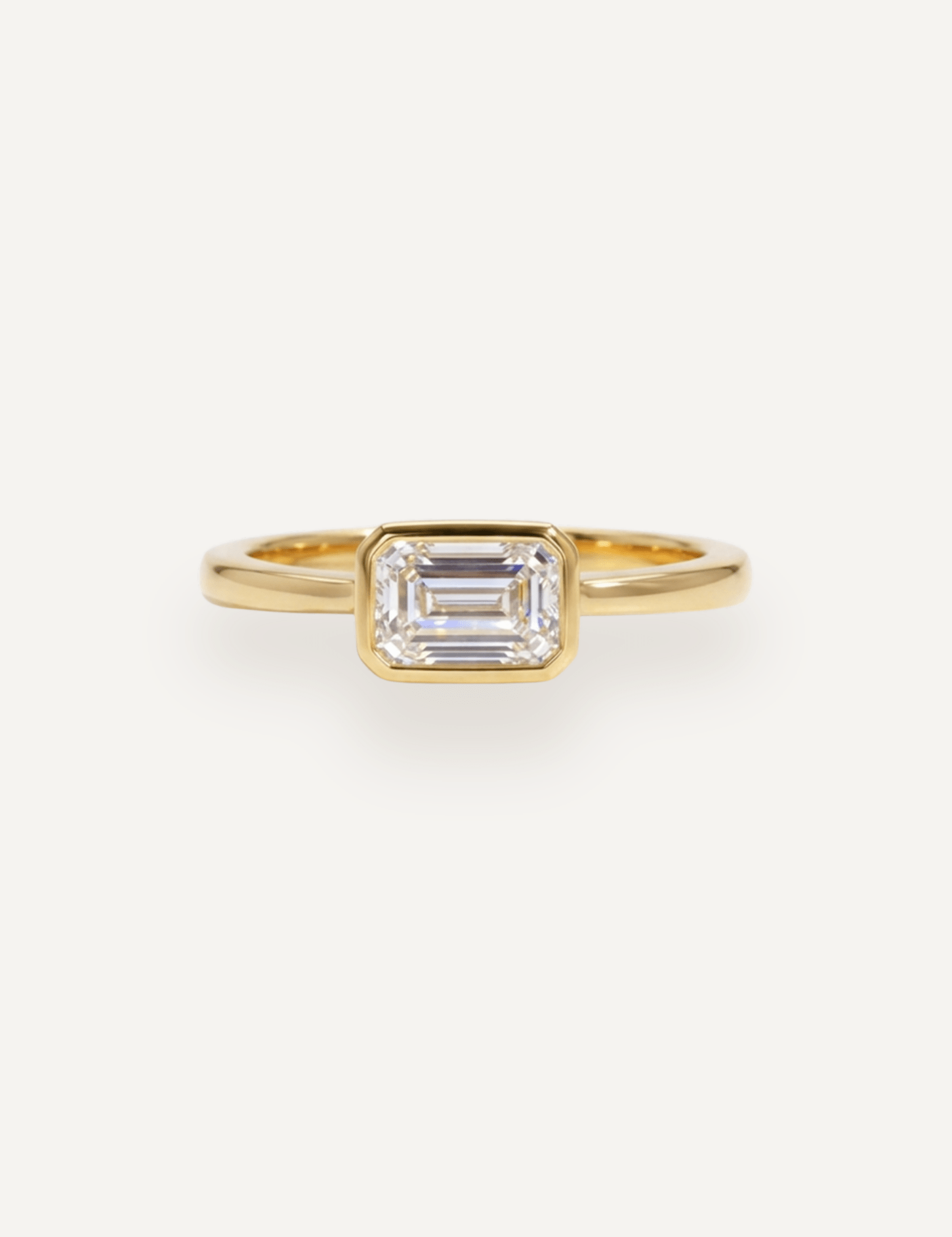 The Isabel Ring with 1ct Emerald Cut Diamond - Molten Store