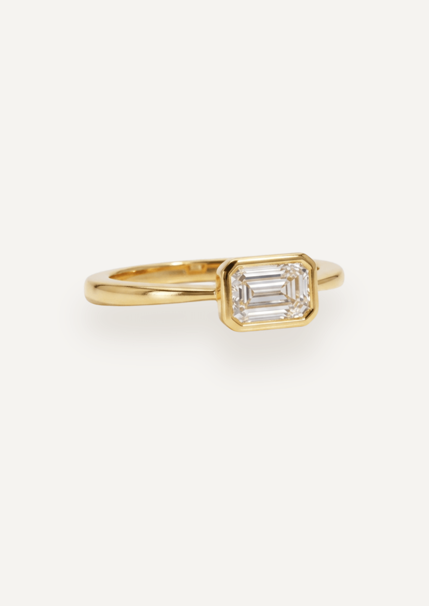 The Isabel Ring with 1ct Emerald Cut Diamond - Molten Store