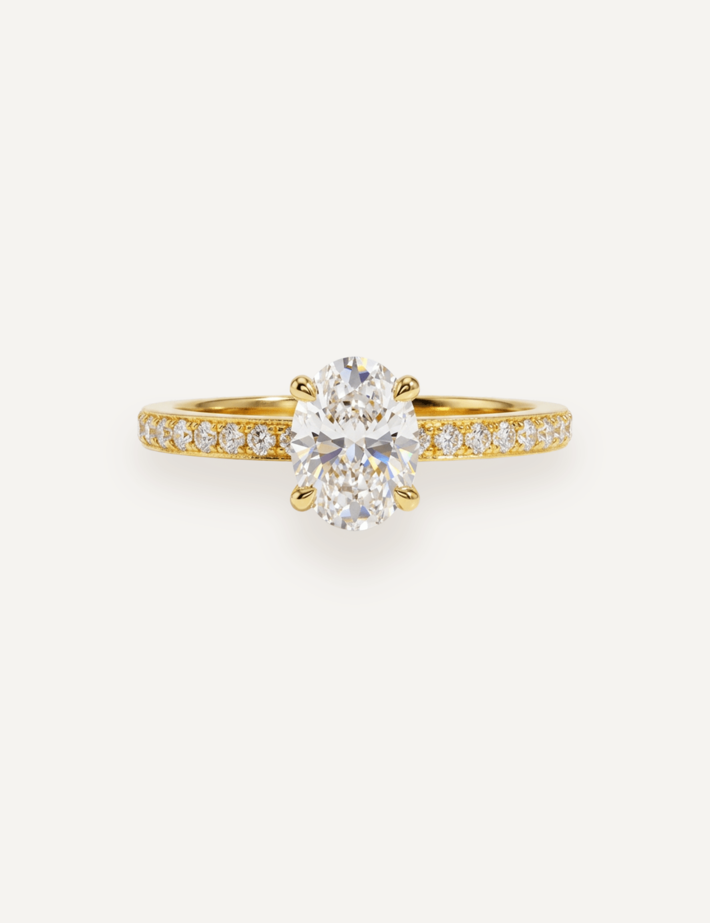 The Juliette Ring with 1.02ct Oval Cultured Diamond - Molten Store