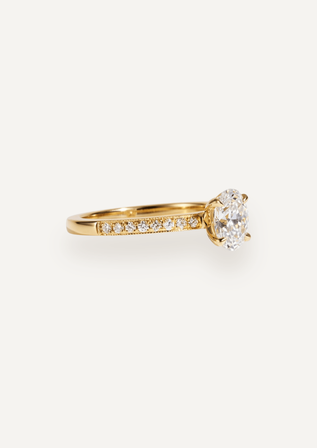 The Juliette Ring with 1.02ct Oval Cultured Diamond - Molten Store