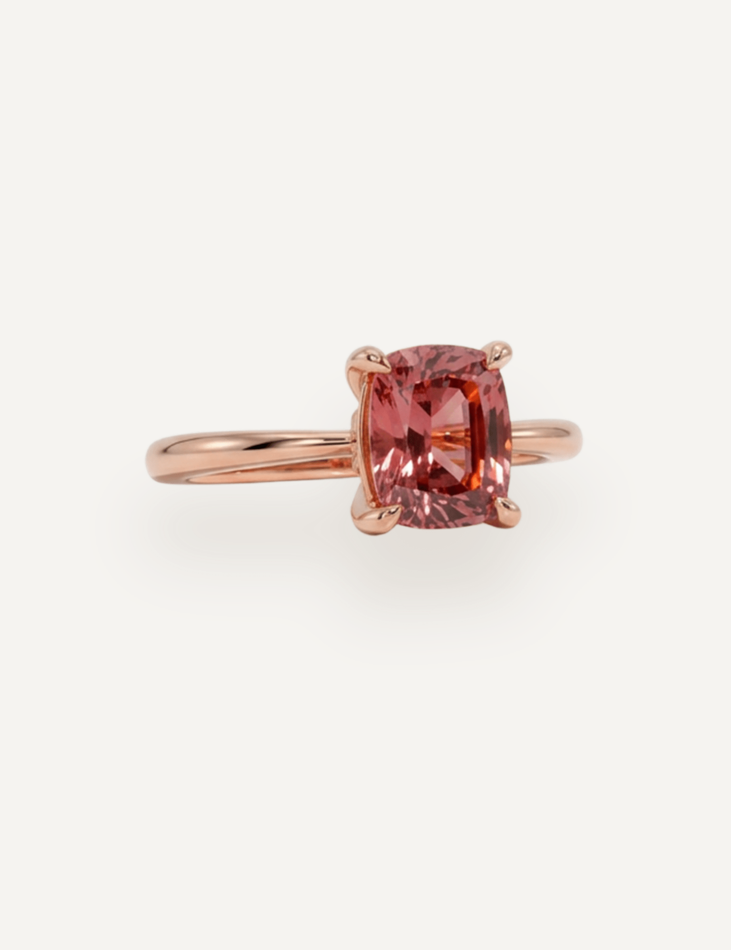 The June 2.39ct Cushion Cut Cherry Spinel Ring - Molten Store