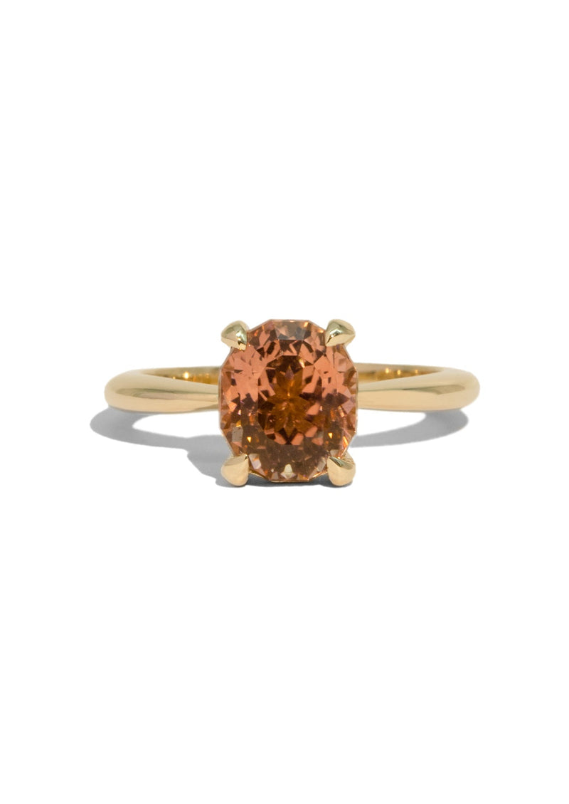 The June 9ct Yellow Gold Ring with 2.8ct Oval Cut Peach Tourmaline