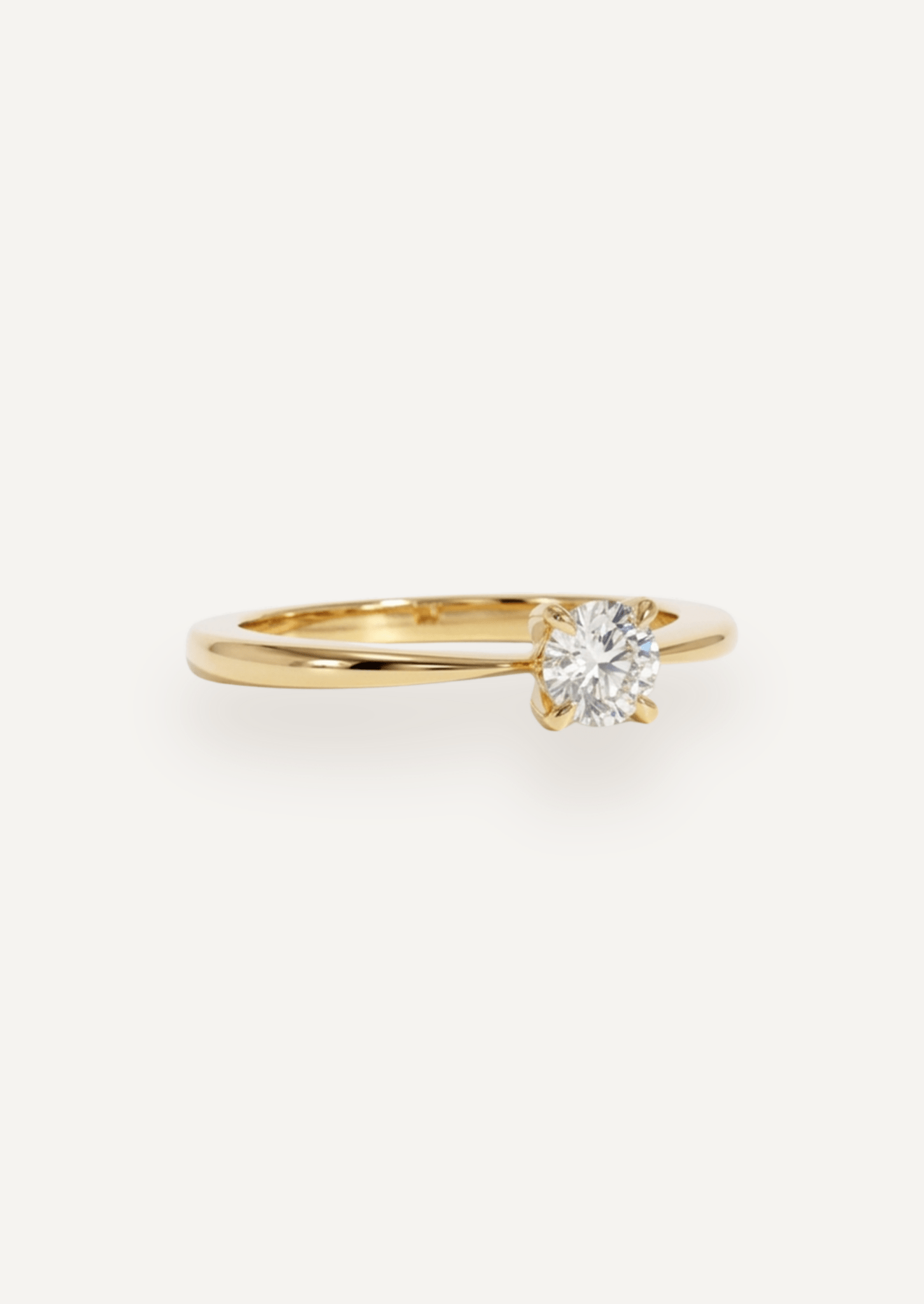 The June Ring with 0.45ct Round White Diamond Ring - Molten Store