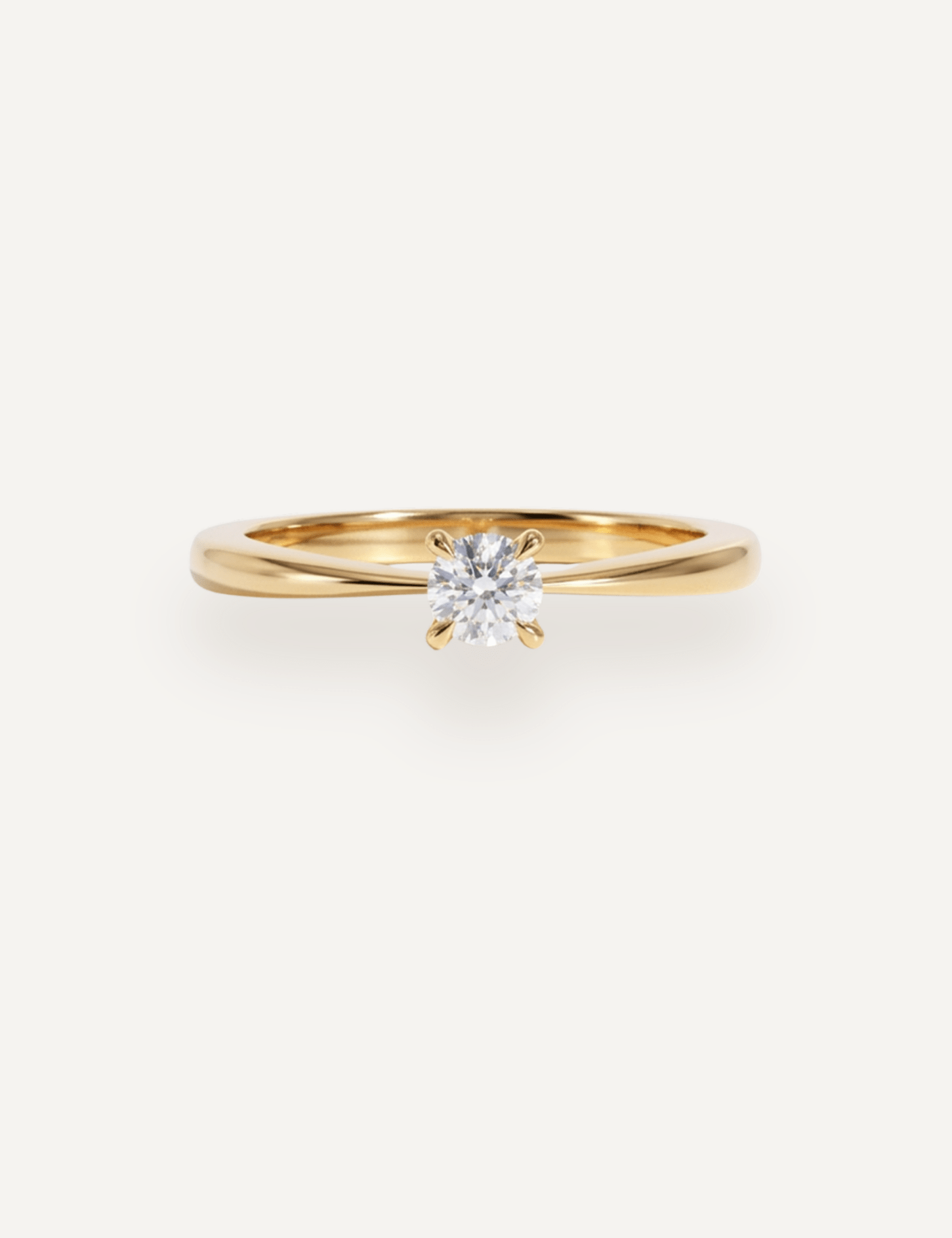 The June Ring with 0.45ct Round White Diamond Ring - Molten Store