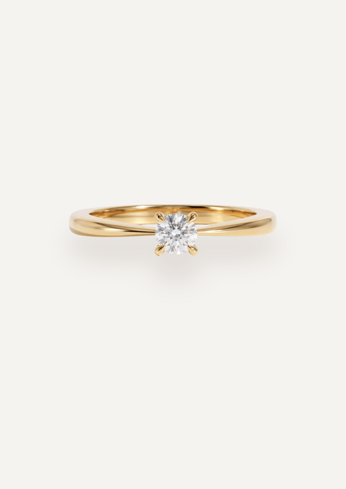 The June Ring with 0.45ct Round White Diamond Ring - Molten Store