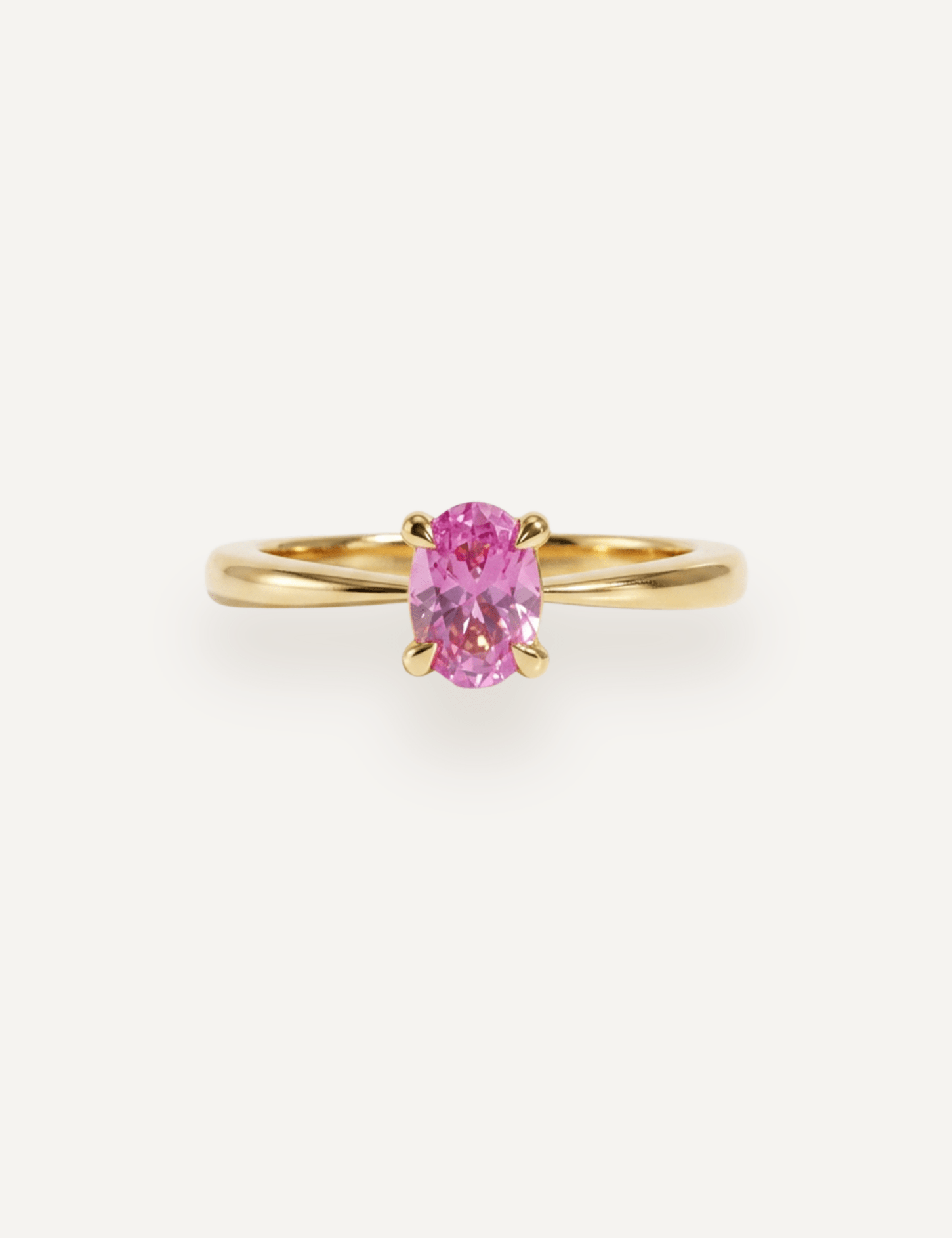 The June Ring with 0.87ct Oval Pink Sapphire - Molten Store