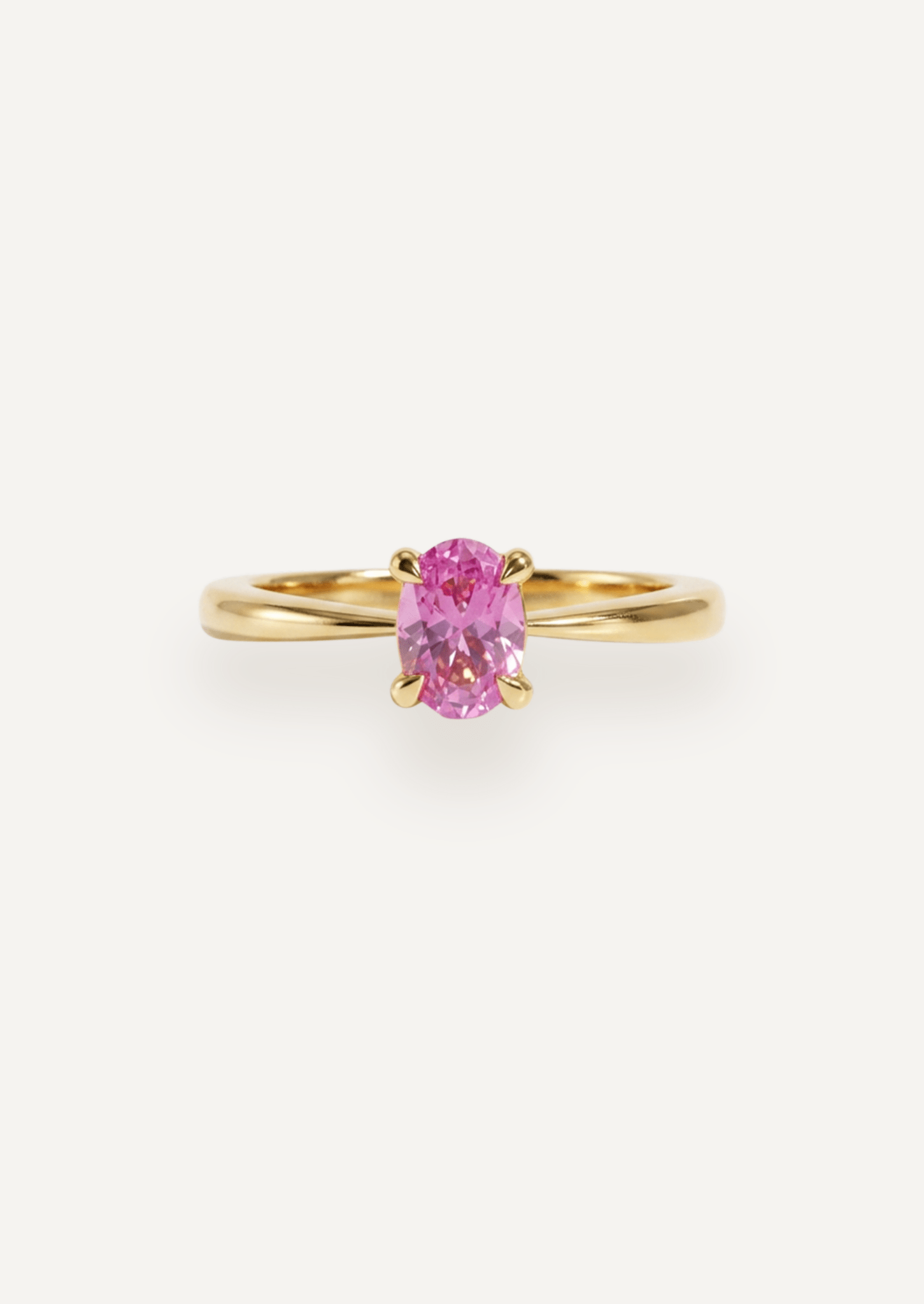 The June Ring with 0.87ct Oval Pink Sapphire - Molten Store