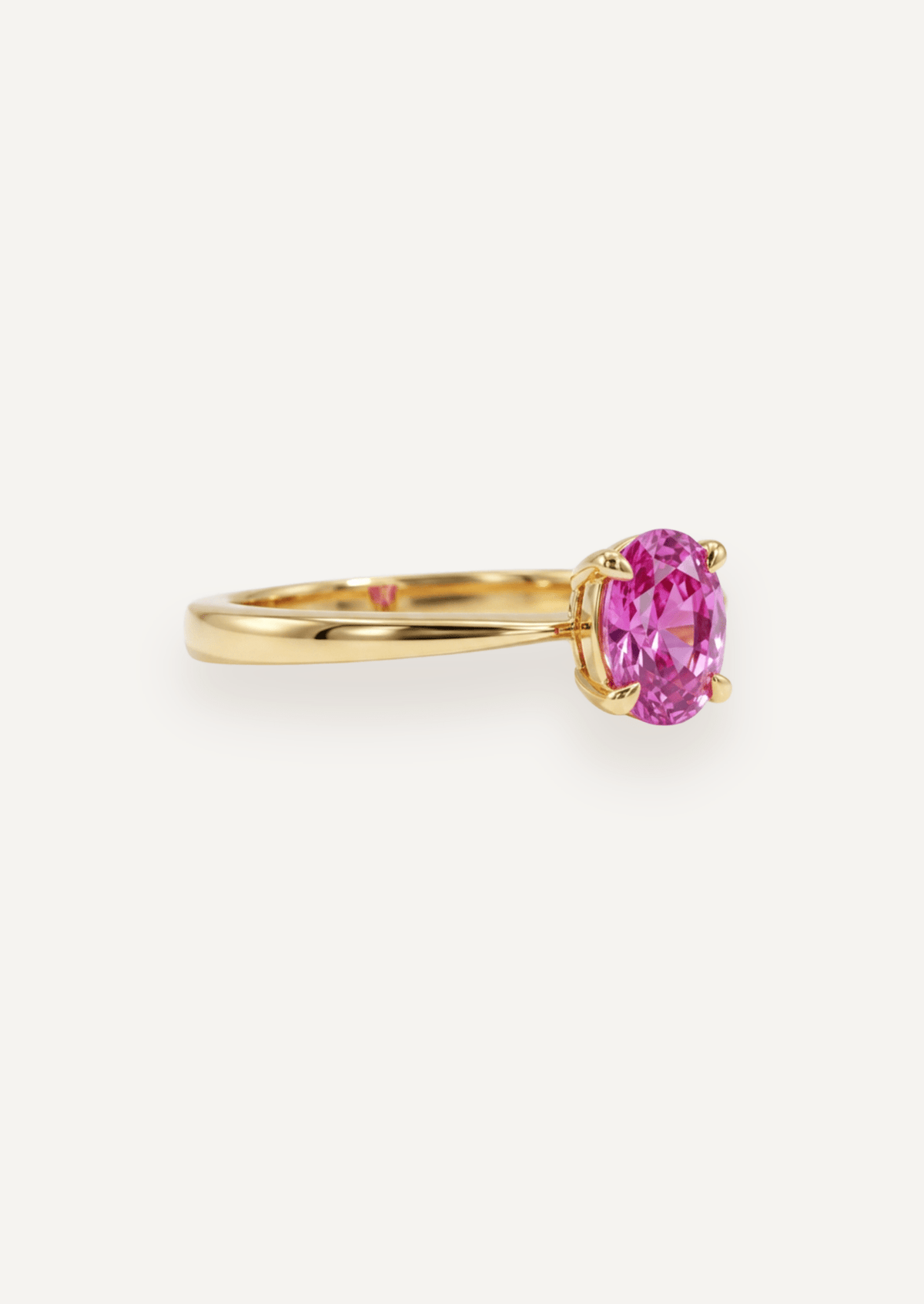 The June Ring with 0.87ct Oval Pink Sapphire - Molten Store