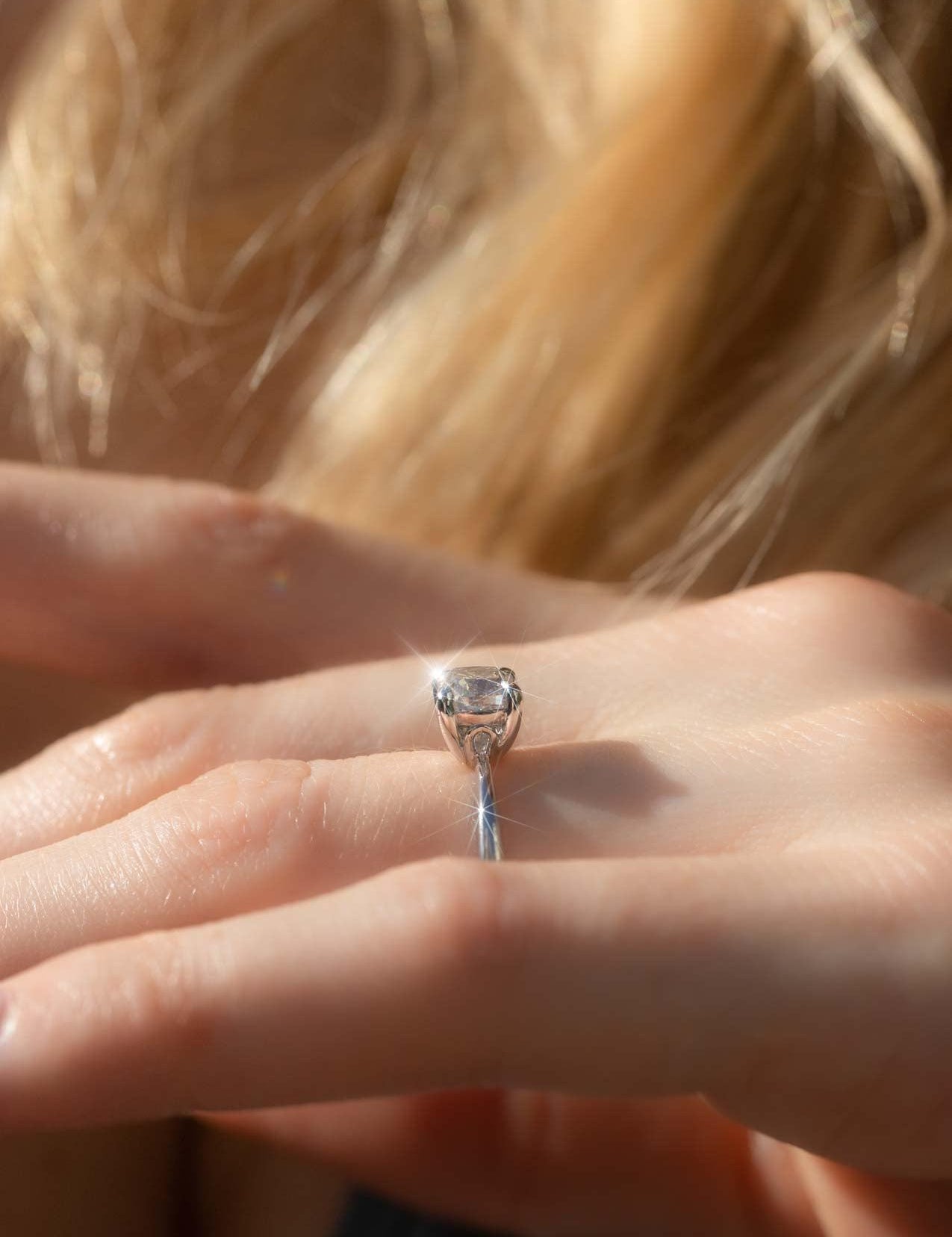 The June Ring with 1.01ct Cushion Diamond - Molten Store