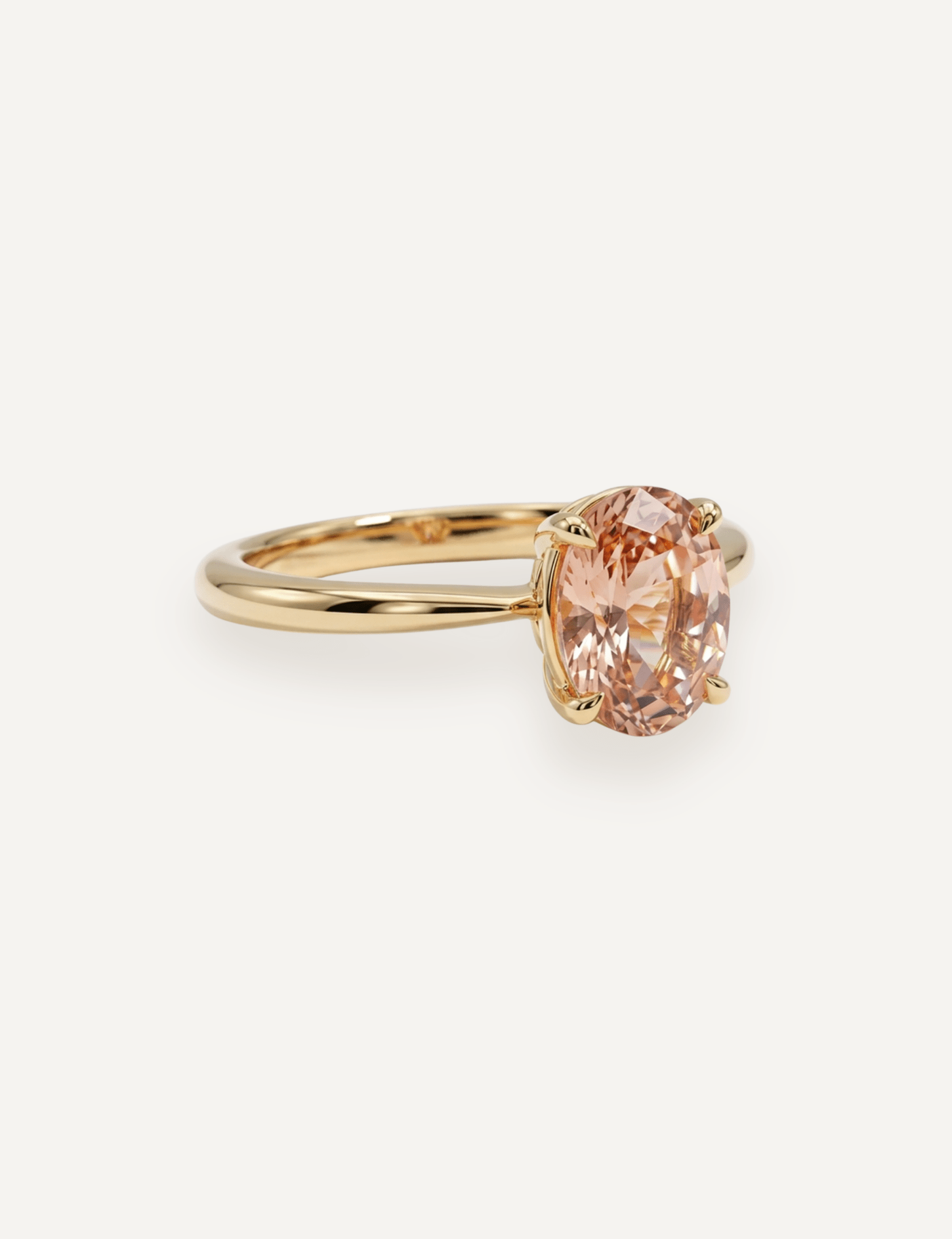 The June Ring with 1.29ct Oval Morganite - Molten Store