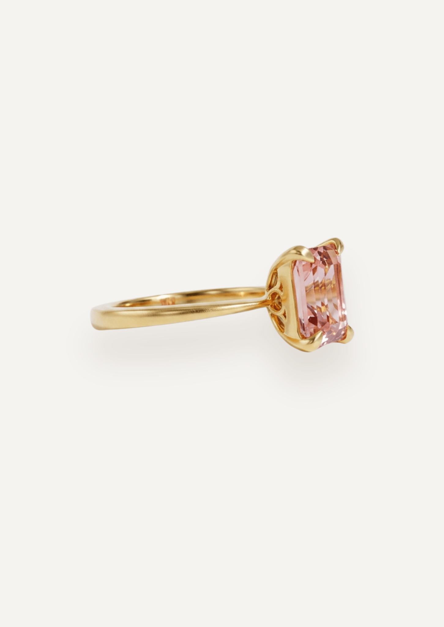 The June Ring with 1.30ct Emerald Morganite - Molten Store