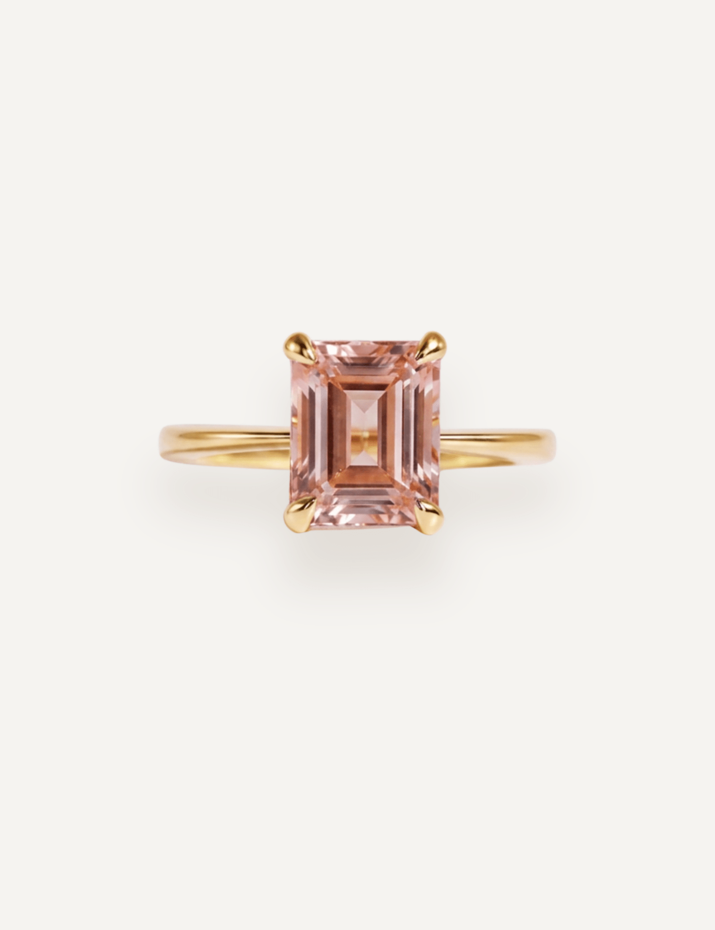 The June Ring with 1.30ct Emerald Morganite - Molten Store