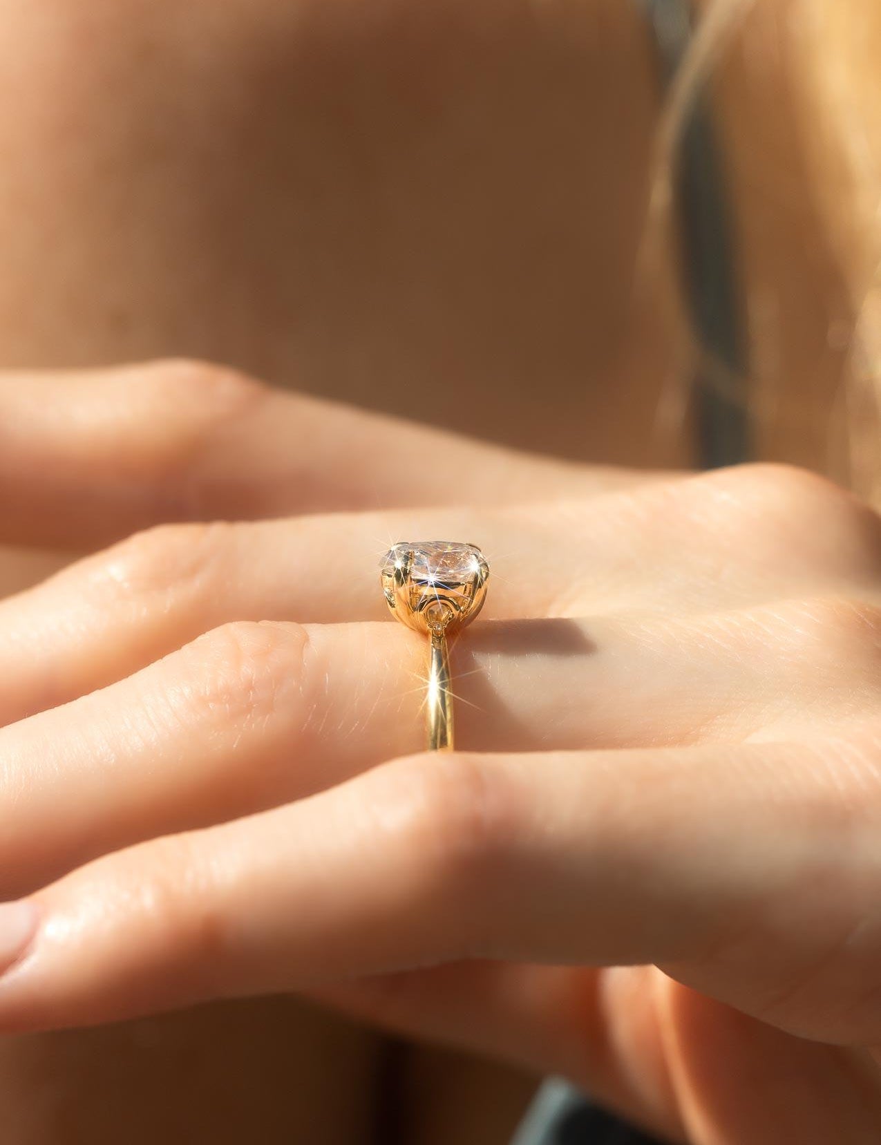 The June Ring with 1.33ct Pear Diamond - Molten Store