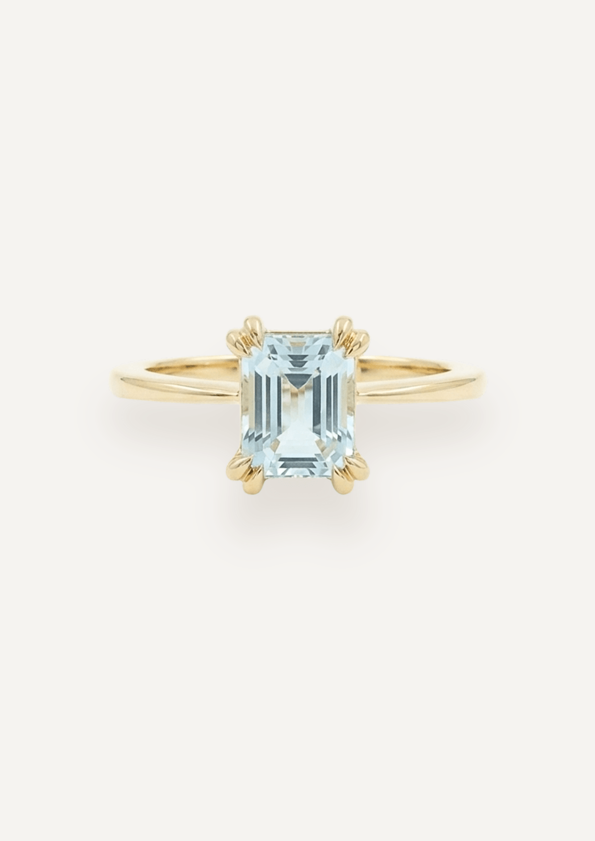 The June Ring with 1.48ct Emerald Cut Aquamarine - Molten Store