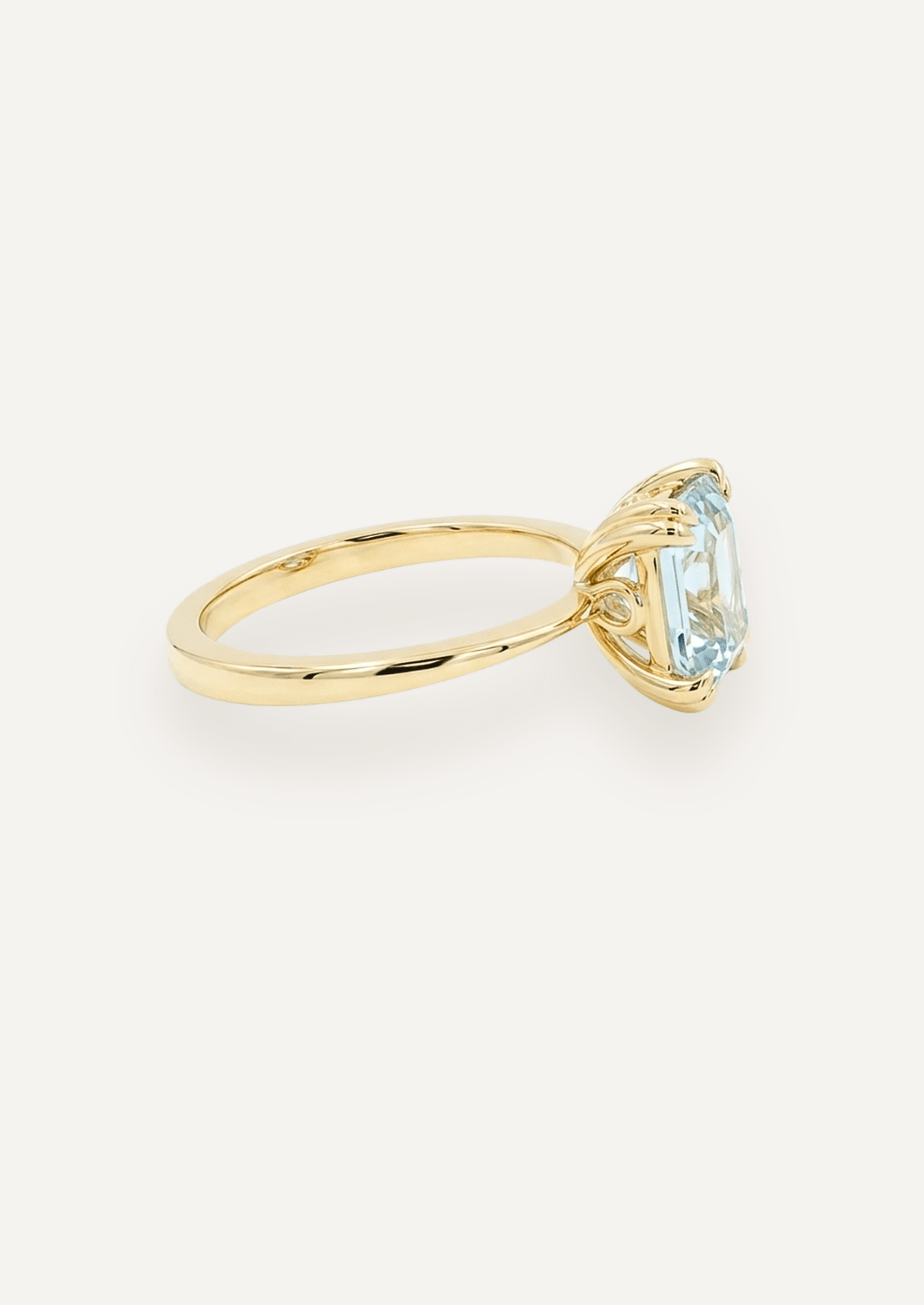 The June Ring with 1.48ct Emerald Cut Aquamarine - Molten Store