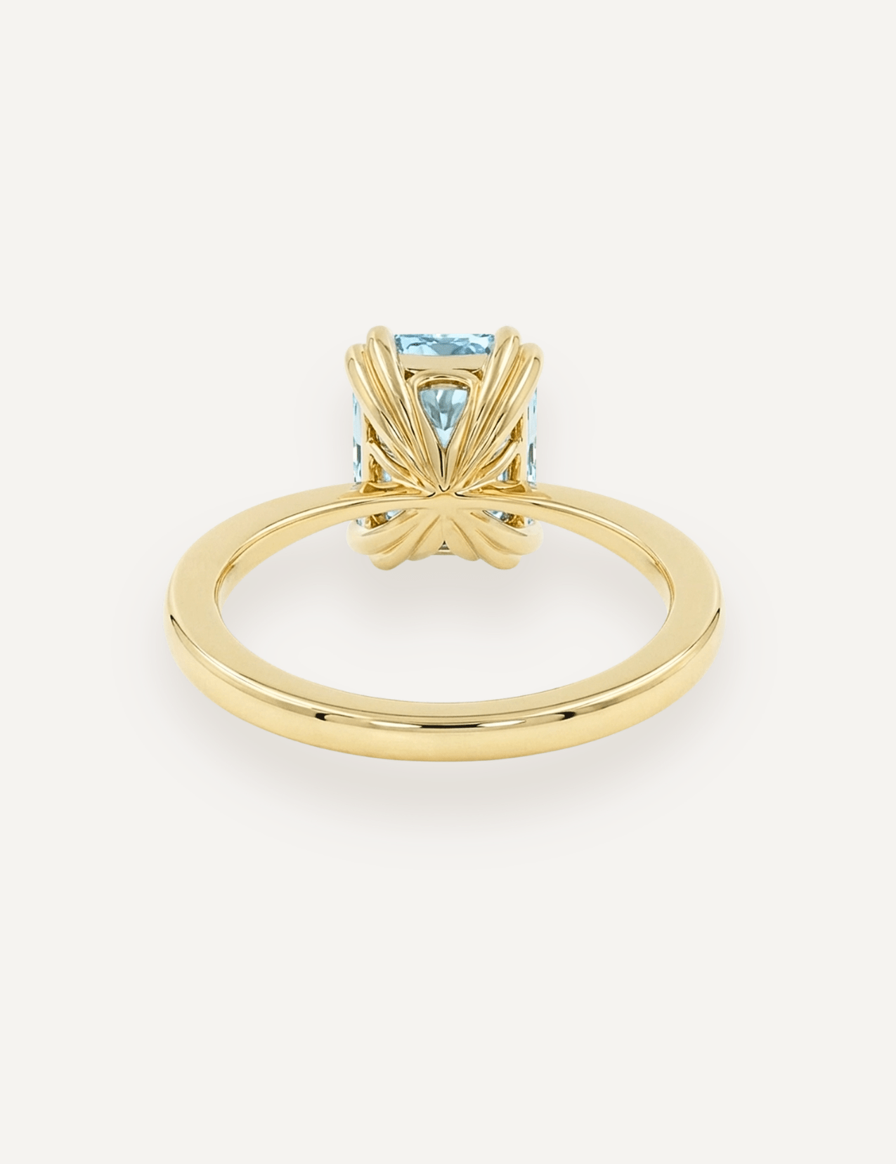 The June Ring with 1.48ct Emerald Cut Aquamarine - Molten Store