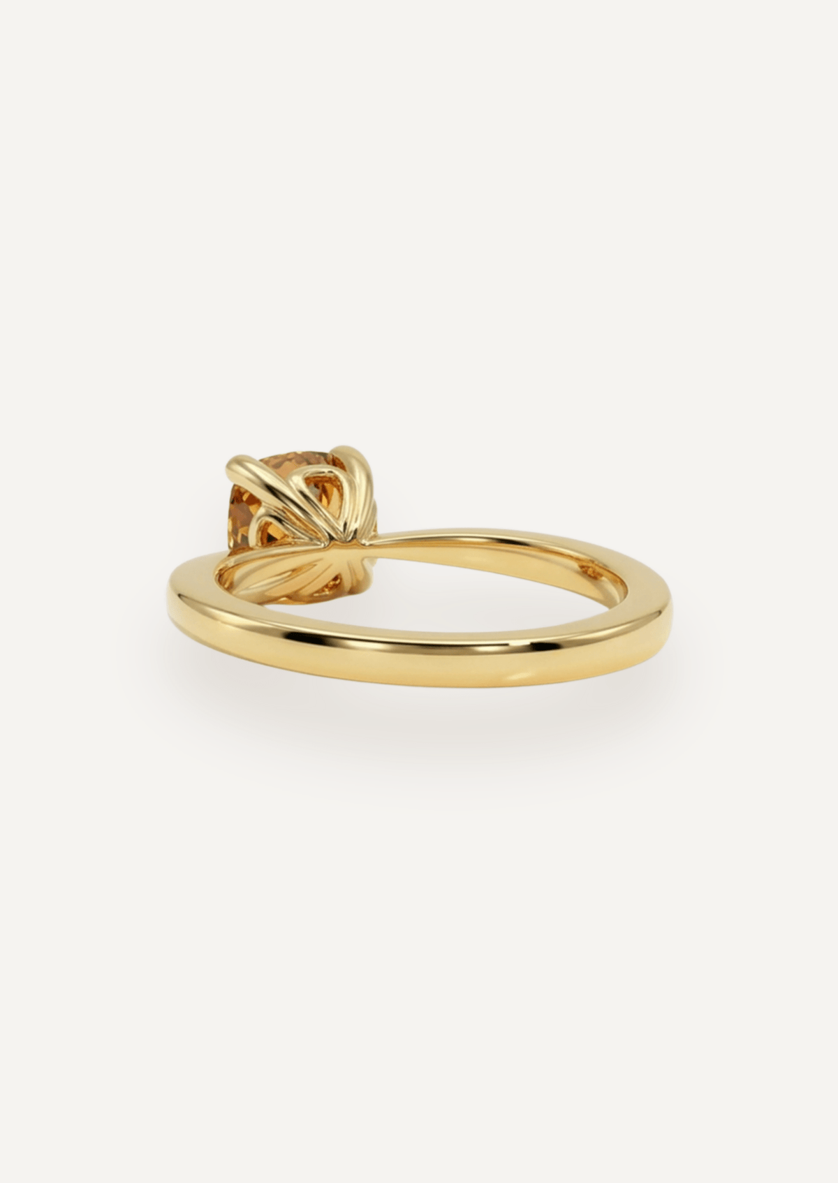 The June Ring with 1.55ct Cushion Champagne Diamond - Molten Store