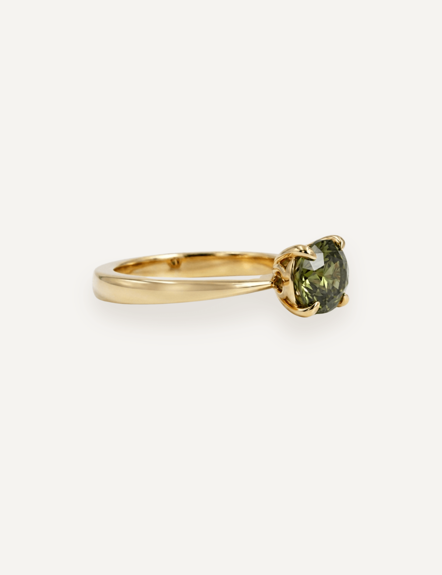 The June Ring with 1.92ct Oval Green Sapphire - Molten Store