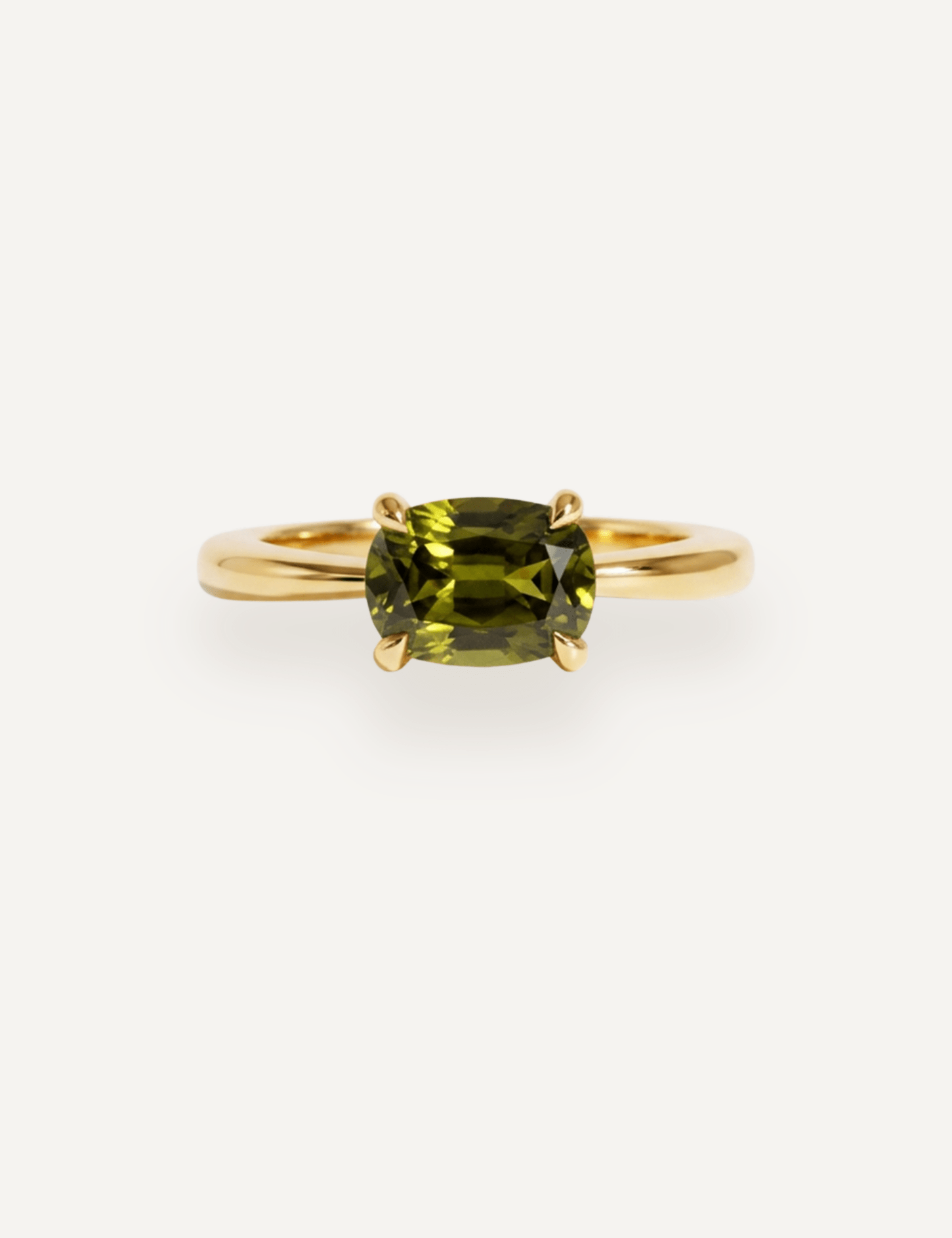 The June Ring with 1.92ct Oval Green Sapphire - Molten Store