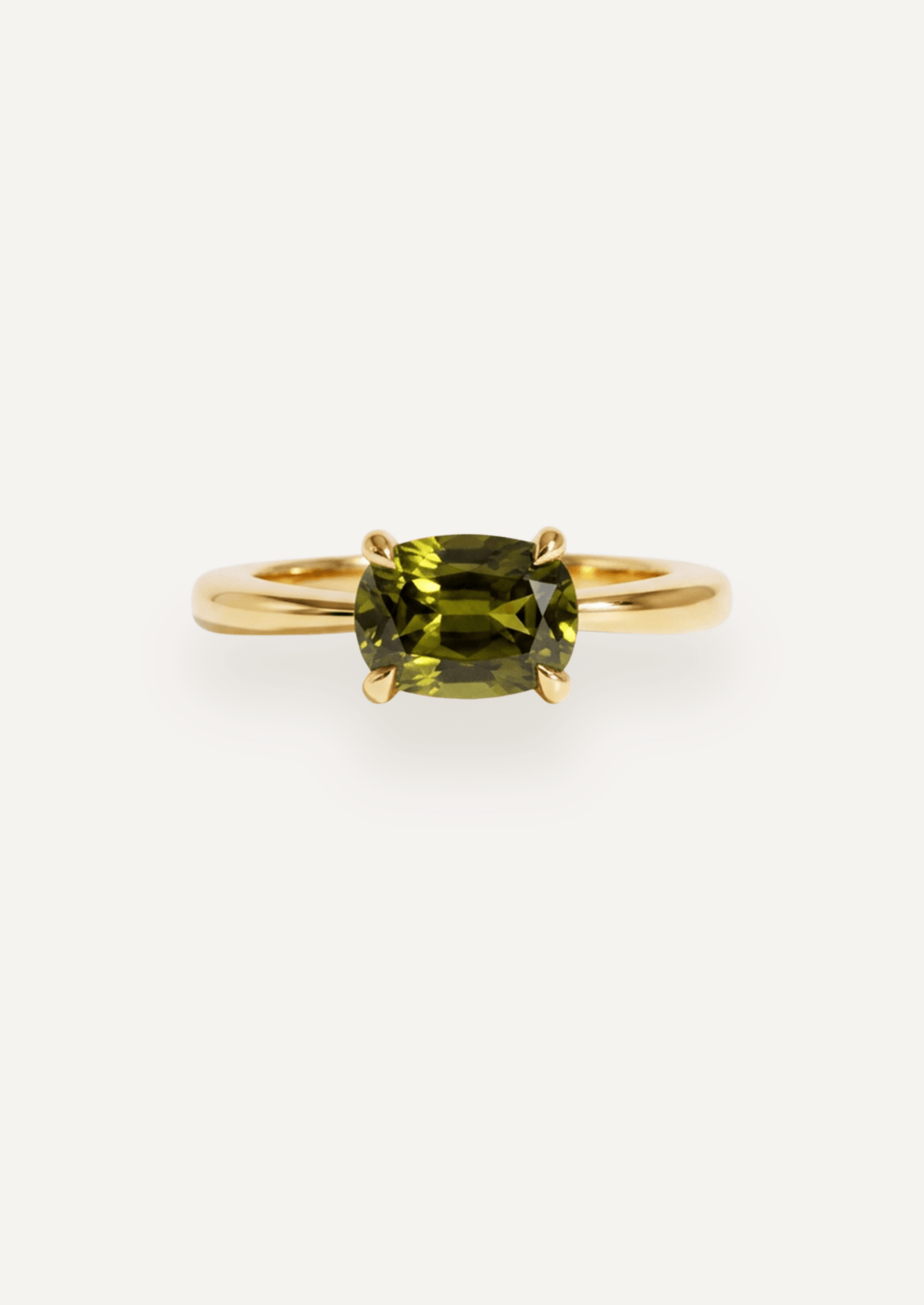 The June Ring with 1.92ct Oval Green Sapphire - Molten Store