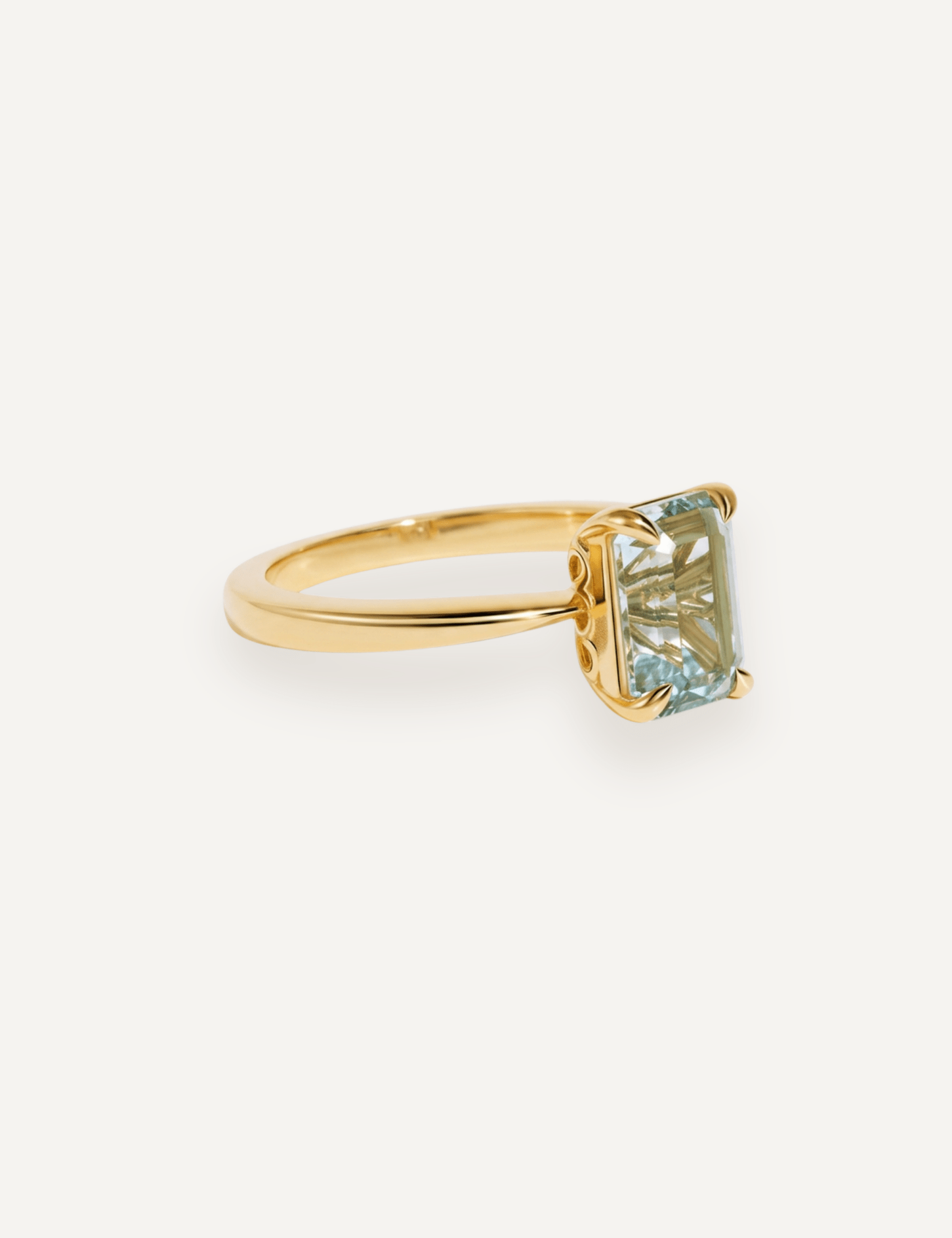 The June Ring with 1.96ct Emerald Aquamarine - Molten Store