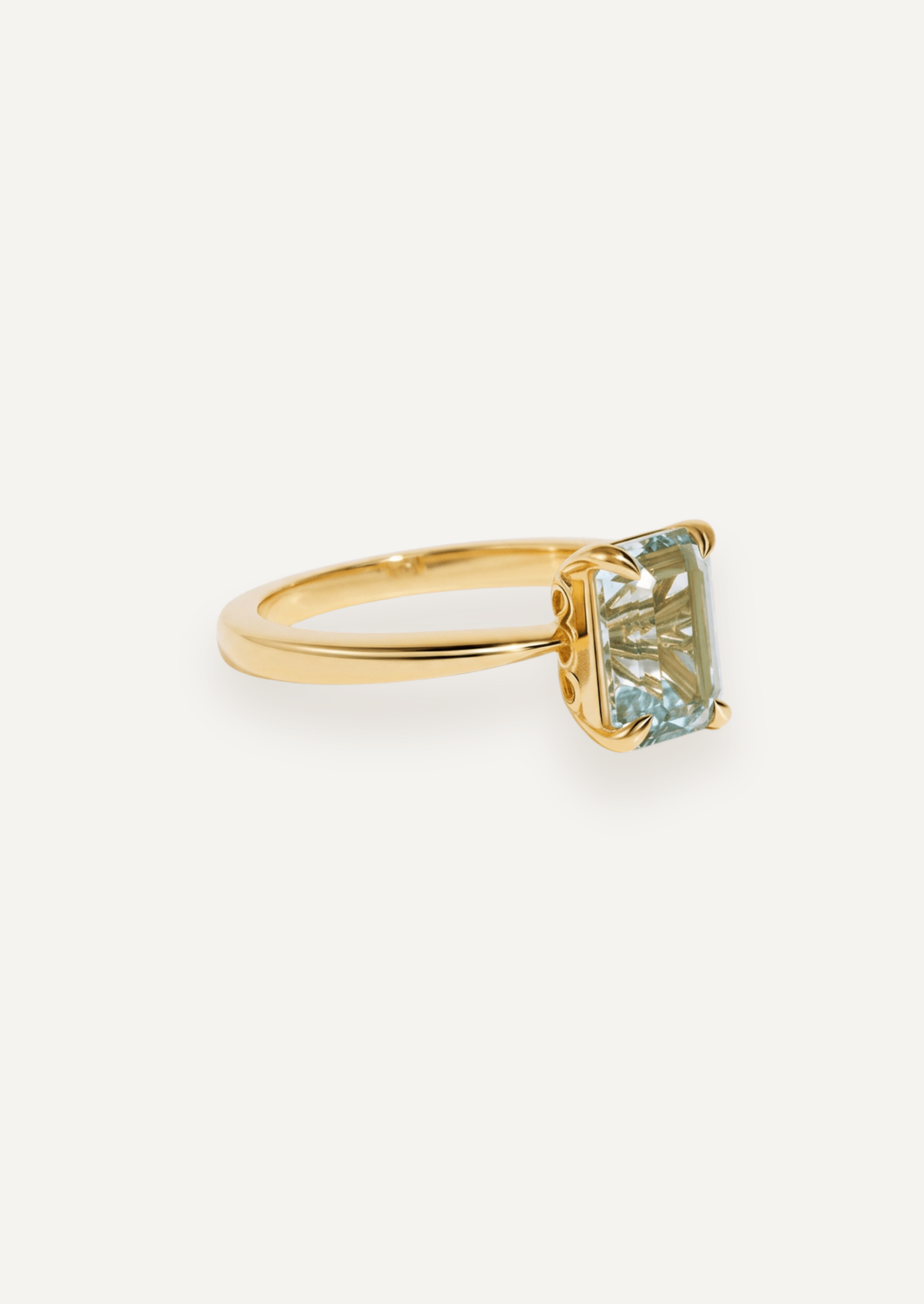 The June Ring with 1.96ct Emerald Aquamarine - Molten Store