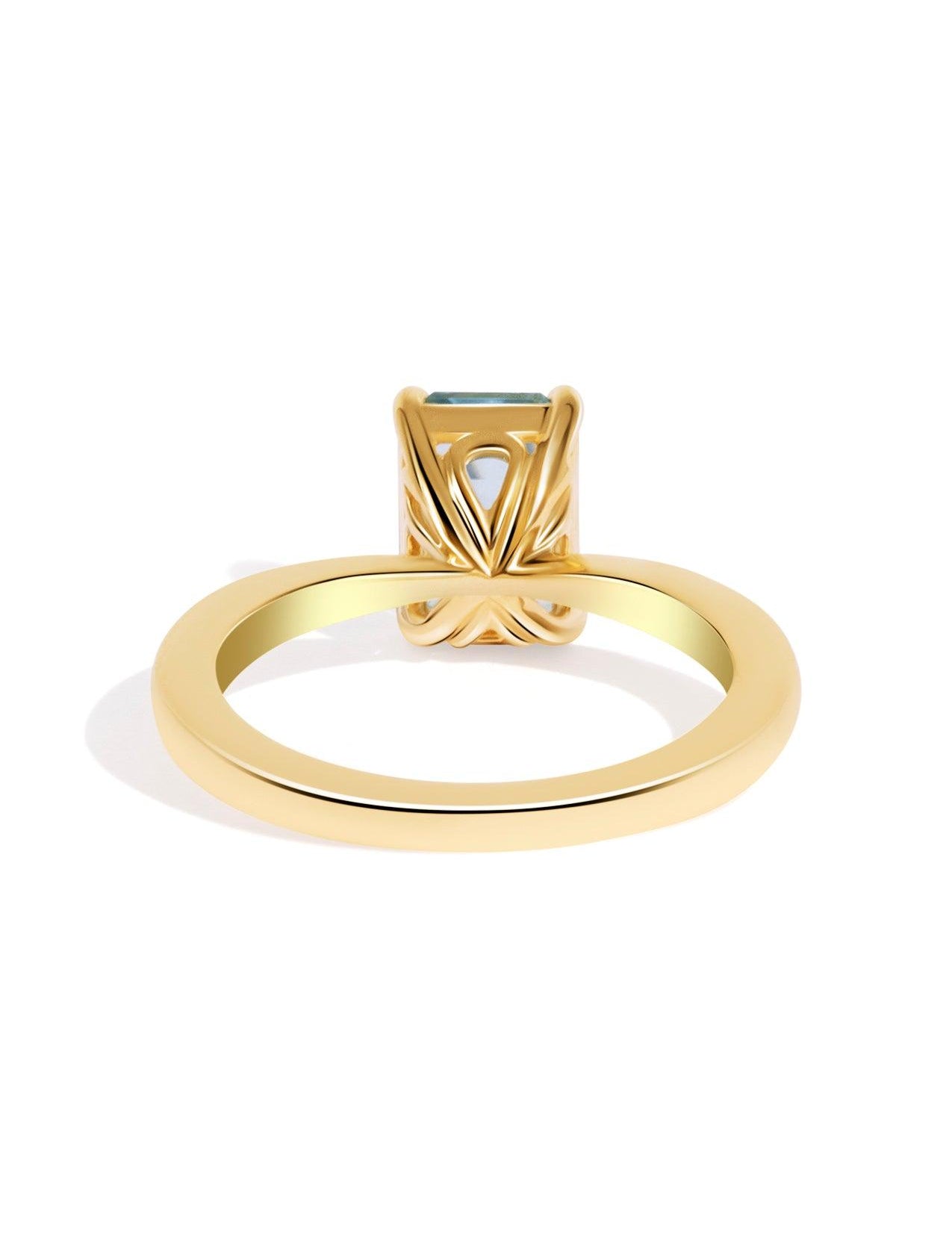 The June Ring with 1.96ct Emerald Aquamarine - Molten Store