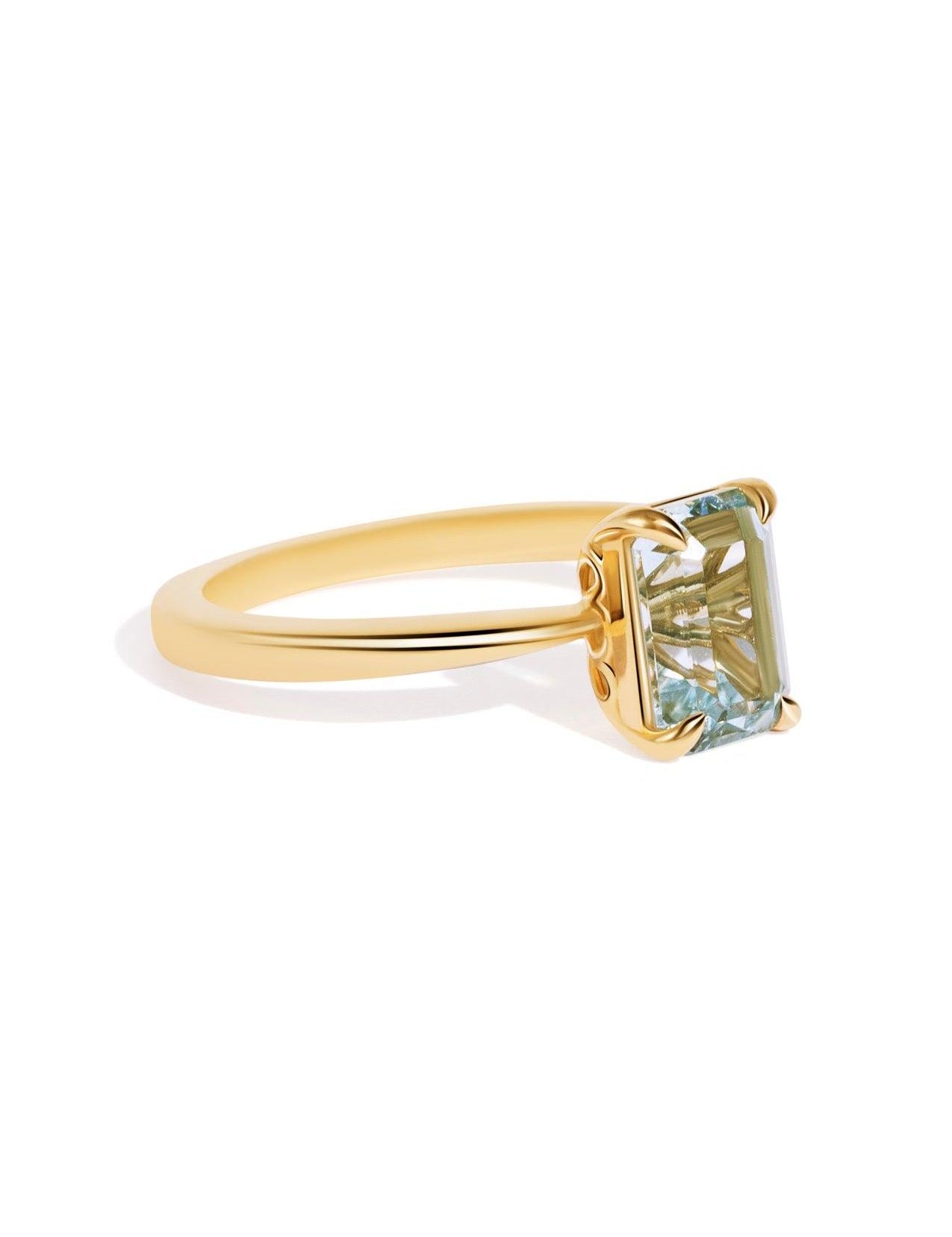 The June Ring with 1.96ct Emerald Aquamarine - Molten Store