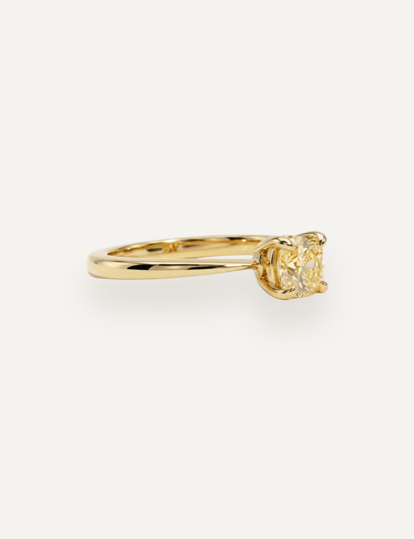 The June Ring with 1ct Cushion Yellow Diamond - Molten Store