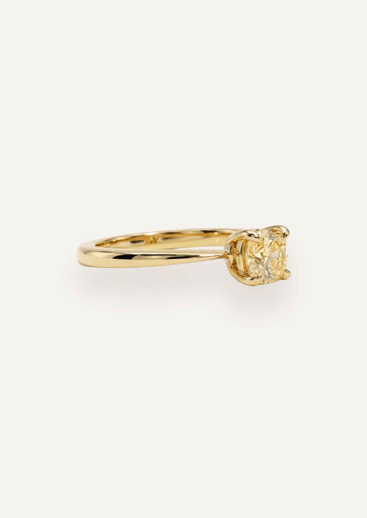 The June Ring with 1ct Cushion Yellow Diamond - Molten Store