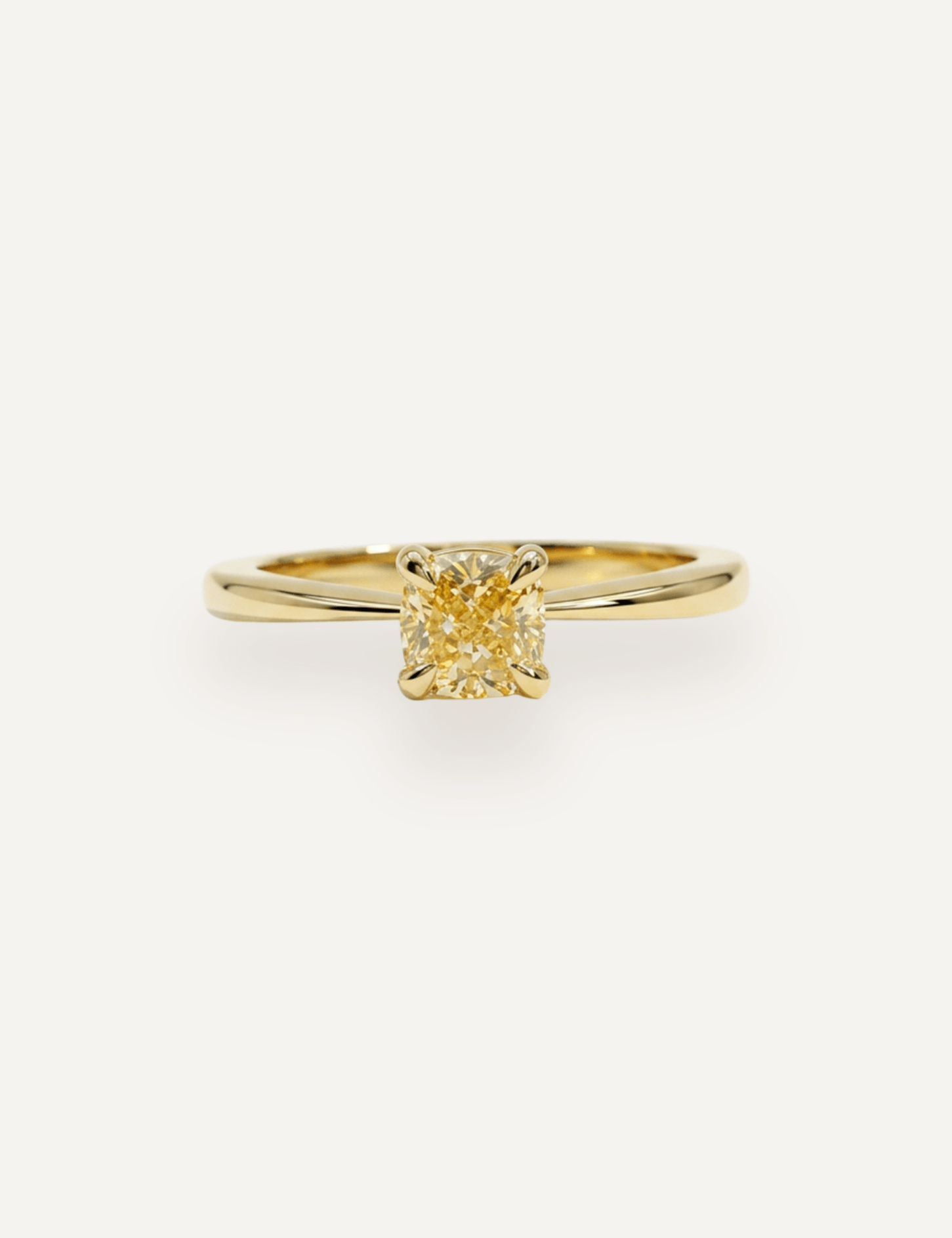 The June Ring with 1ct Cushion Yellow Diamond - Molten Store