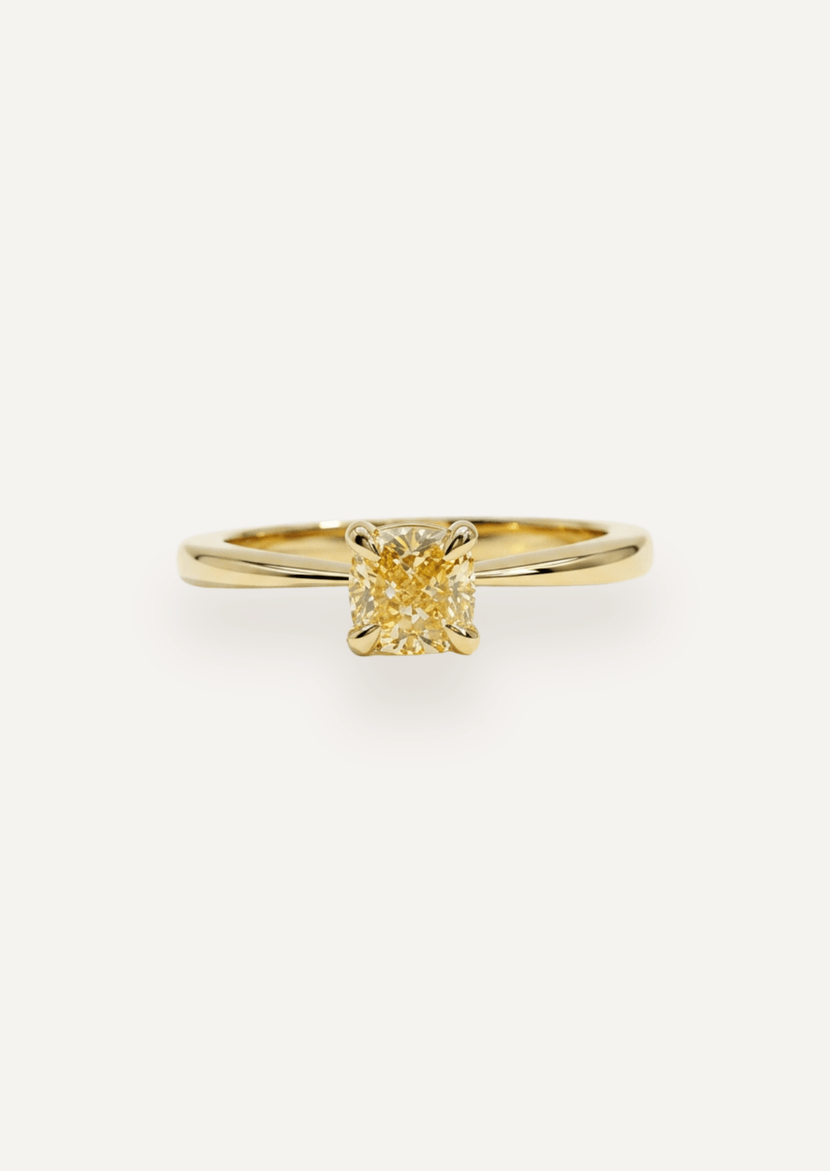The June Ring with 1ct Cushion Yellow Diamond - Molten Store