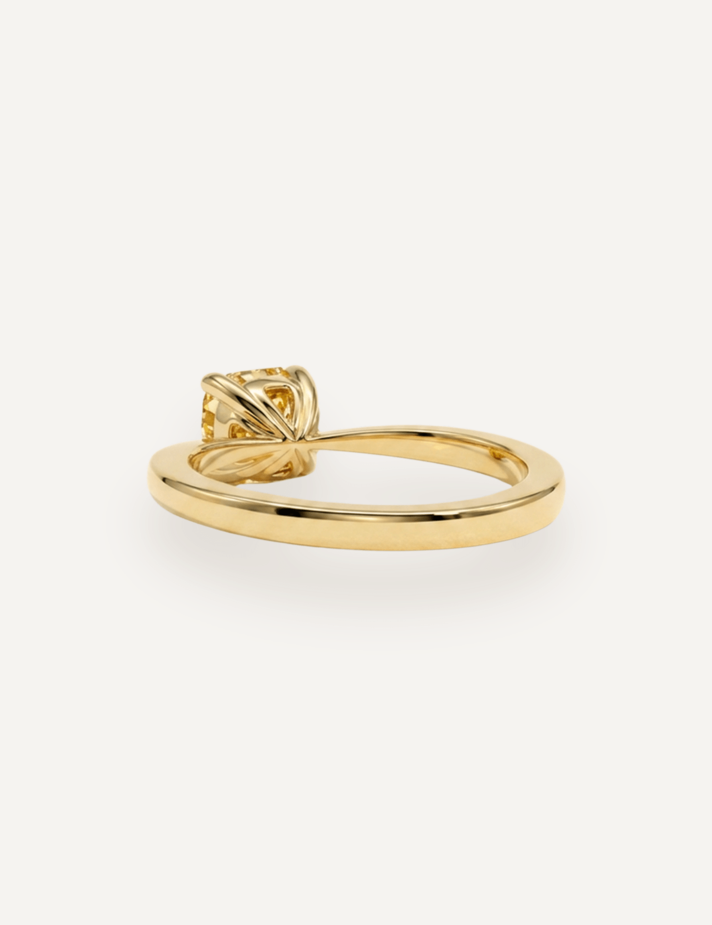 The June Ring with 1ct Cushion Yellow Diamond - Molten Store