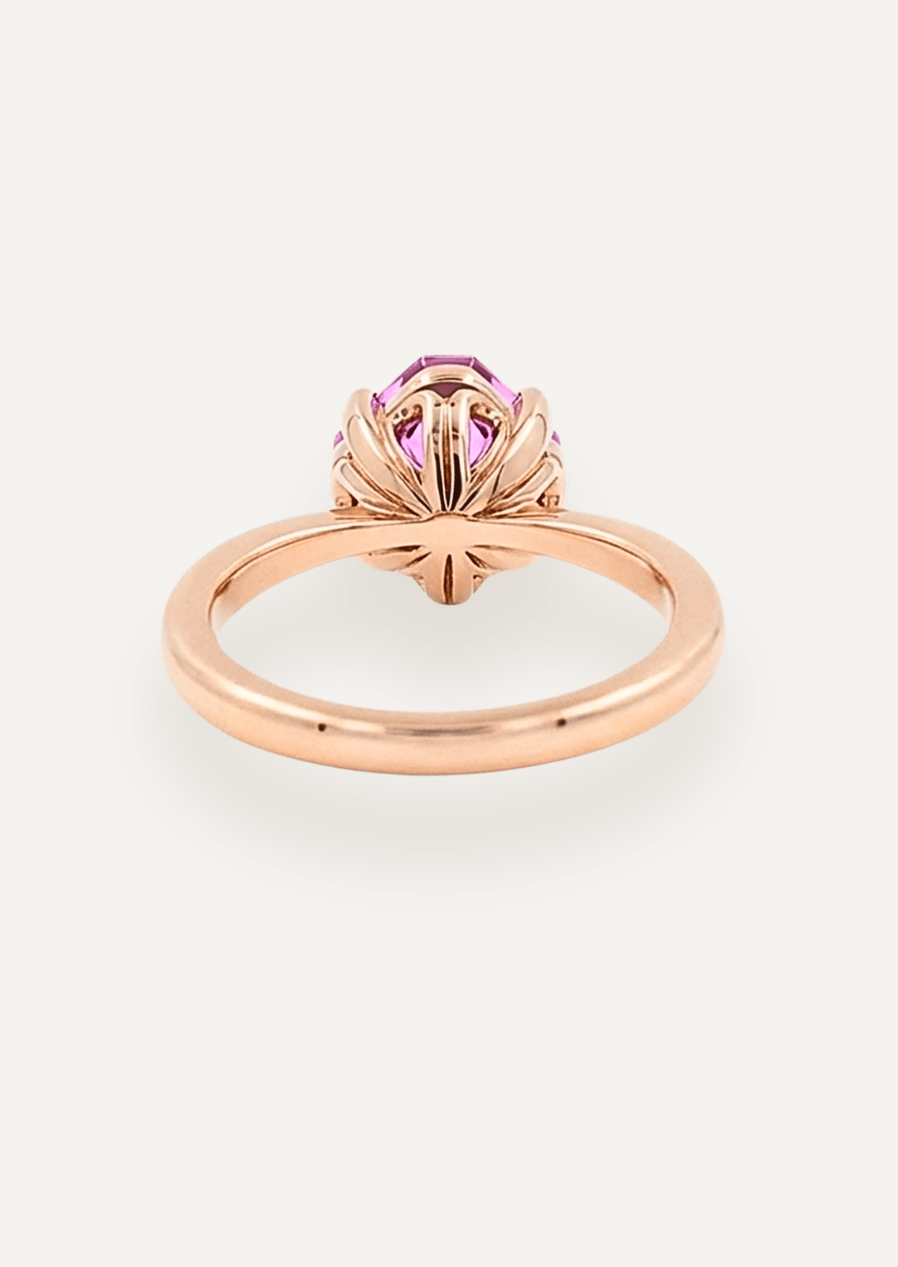 The June Ring with 2.5ct Asscher Cut Cherry Tourmaline - Molten Store