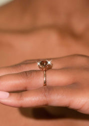The June Ring with 2.5ct Octagon Cherry Tourmaline - Molten Store