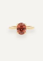 The June Ring with 2.64ct Oval Cut Orange Tourmaline - Molten Store