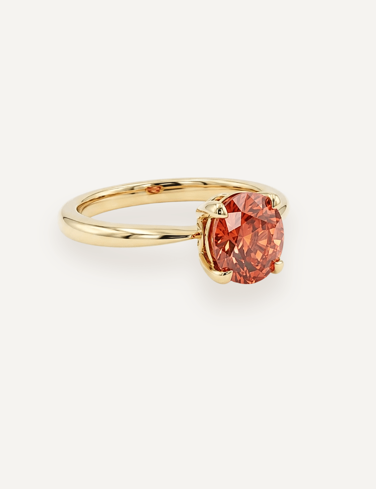 The June Ring with 2.64ct Oval Cut Orange Tourmaline - Molten Store