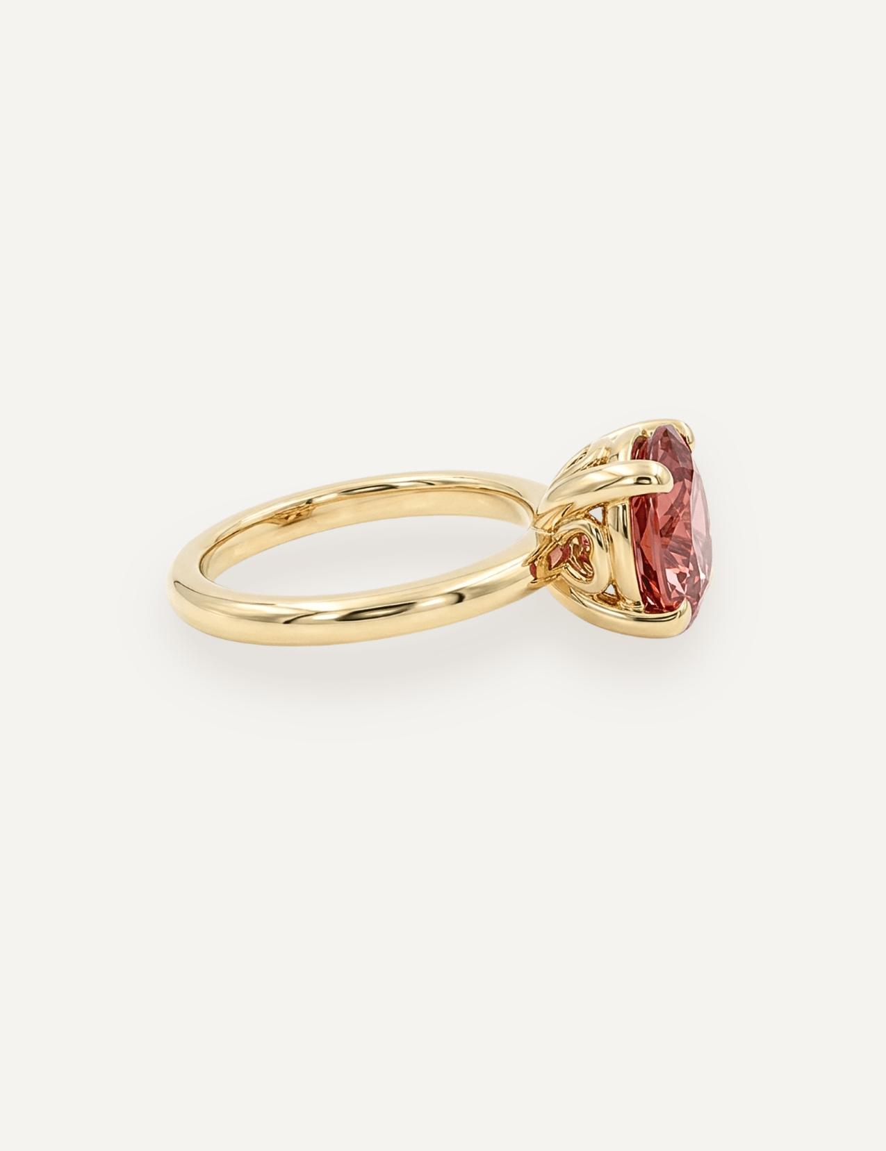 The June Ring with 2.64ct Oval Cut Orange Tourmaline - Molten Store