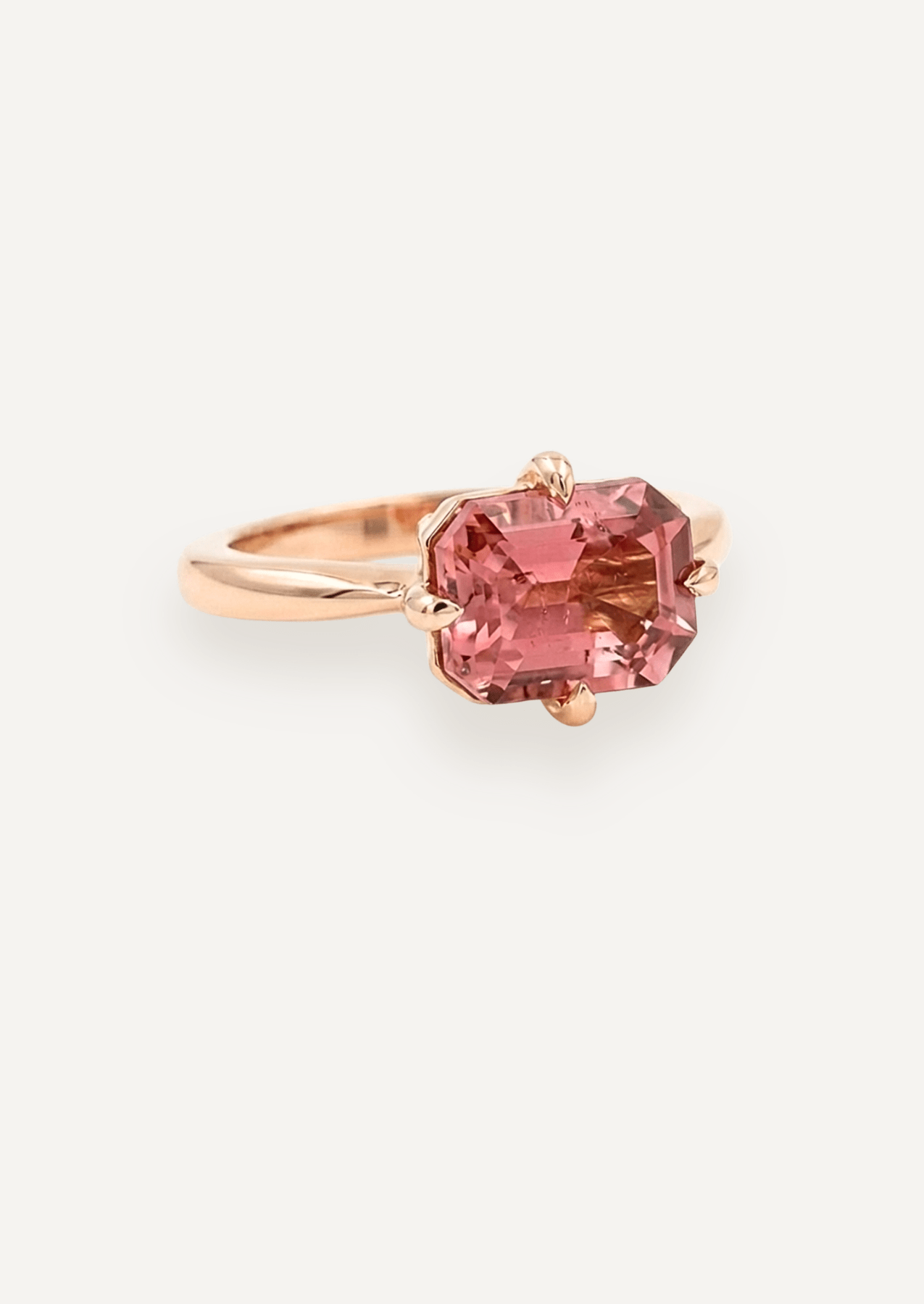 The June Ring with 2.94ct Emerald Cut Tourmaline - Molten Store