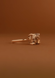 The June Ring with 3.65ct Cushion Cut Orange Tourmaline - Molten Store